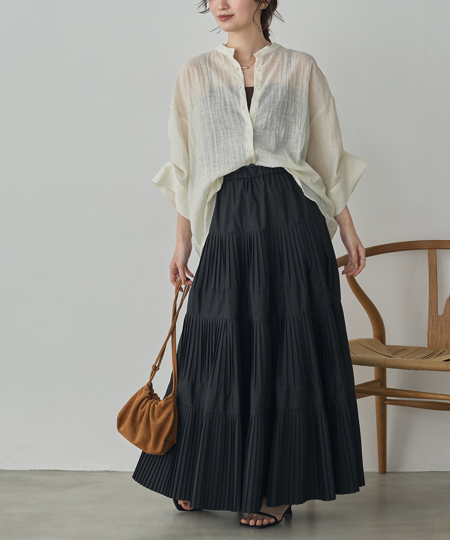 HIGH-TWIST SLUB DOLMAN SHIRT