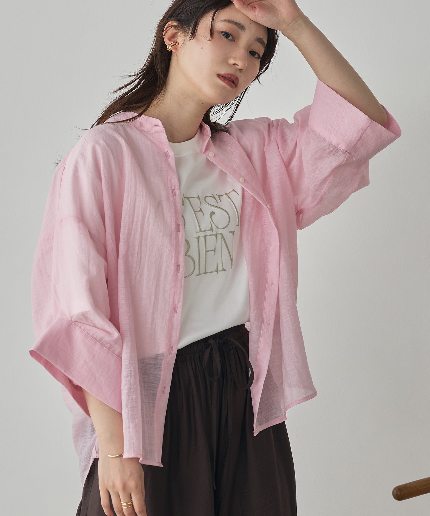 HIGH-TWIST SLUB DOLMAN SHIRT