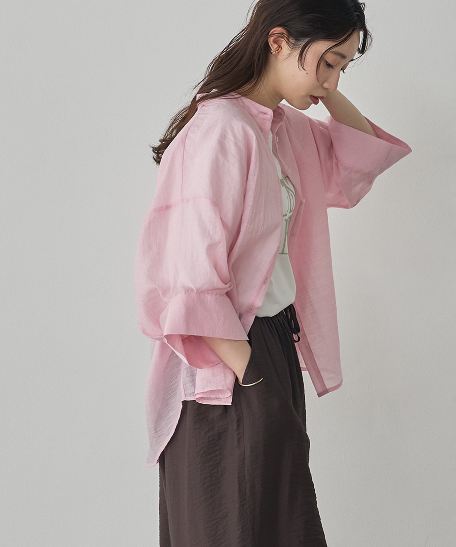 HIGH-TWIST SLUB DOLMAN SHIRT
