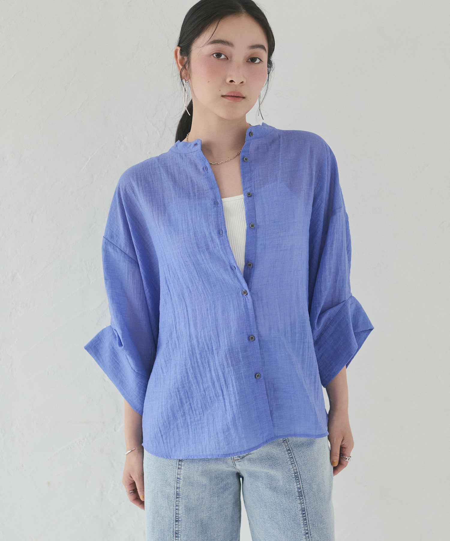 HIGH-TWIST SLUB DOLMAN SHIRT
