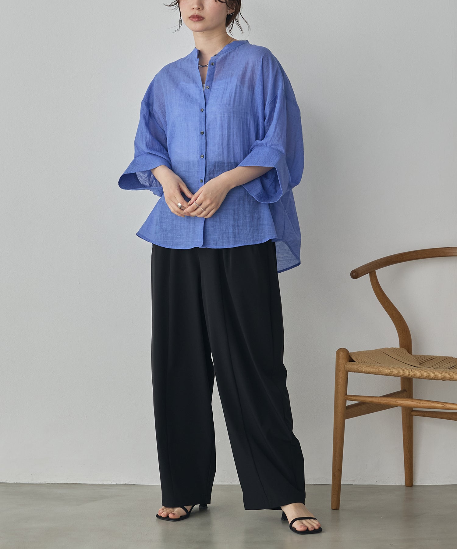 HIGH-TWIST SLUB DOLMAN SHIRT