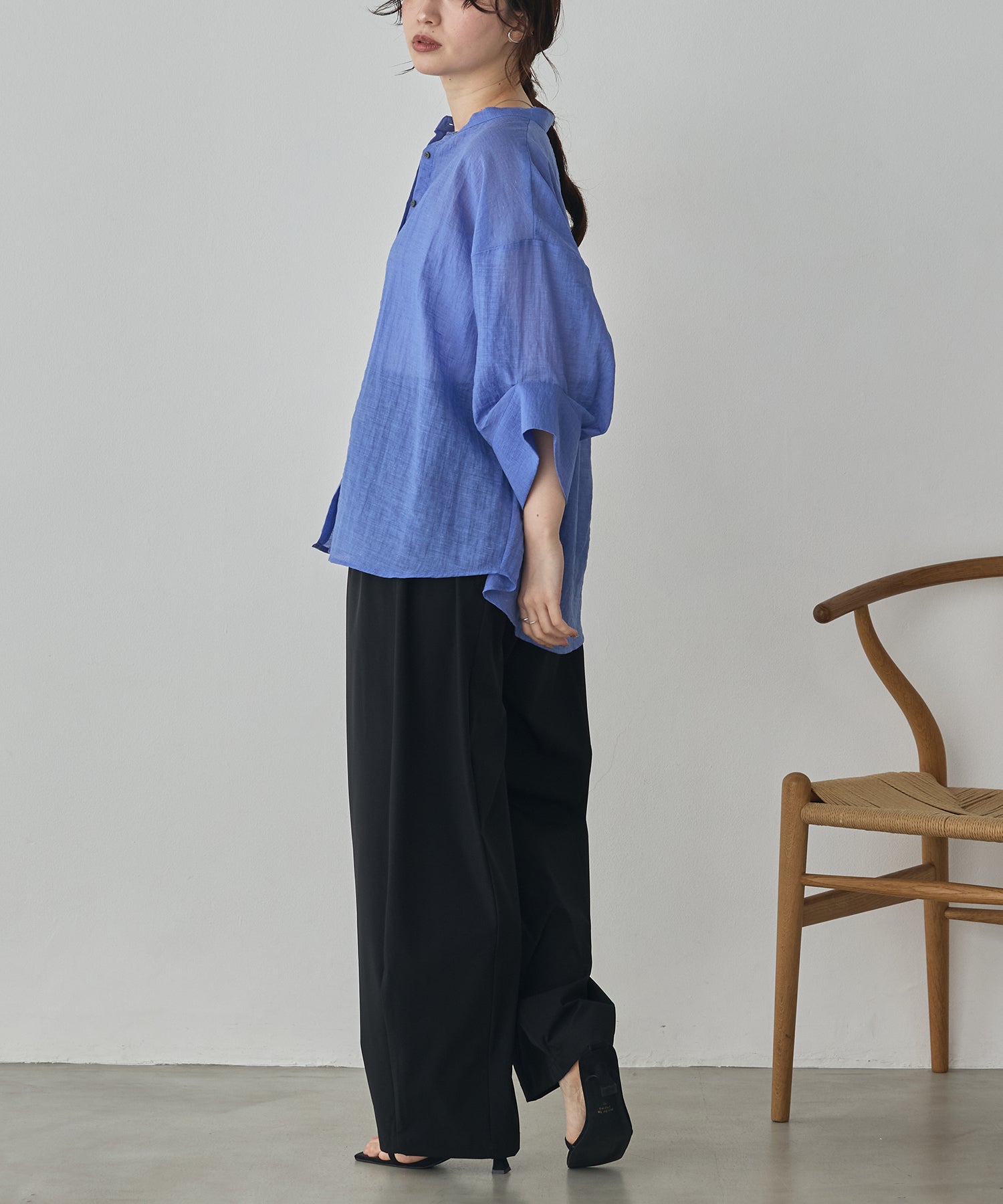 HIGH-TWIST SLUB DOLMAN SHIRT