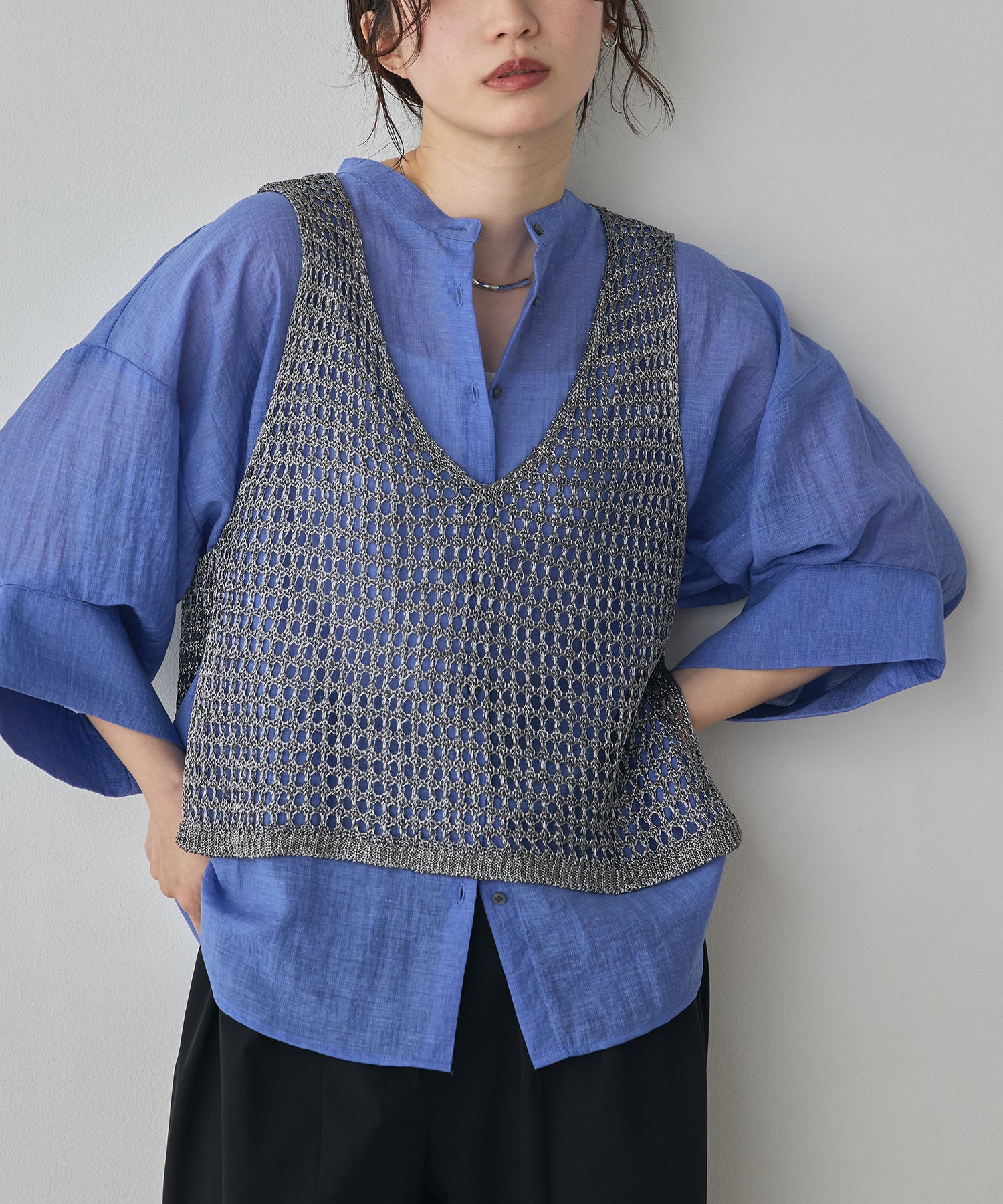 HIGH-TWIST SLUB DOLMAN SHIRT
