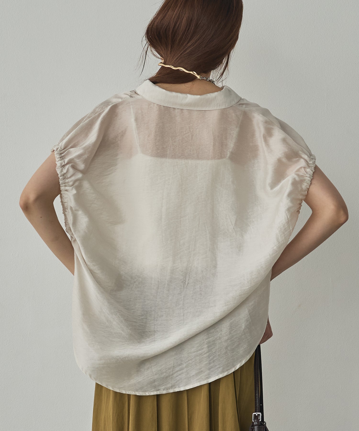 SOLID-COLOR YARN-DYED CHECK OVERSHIRT