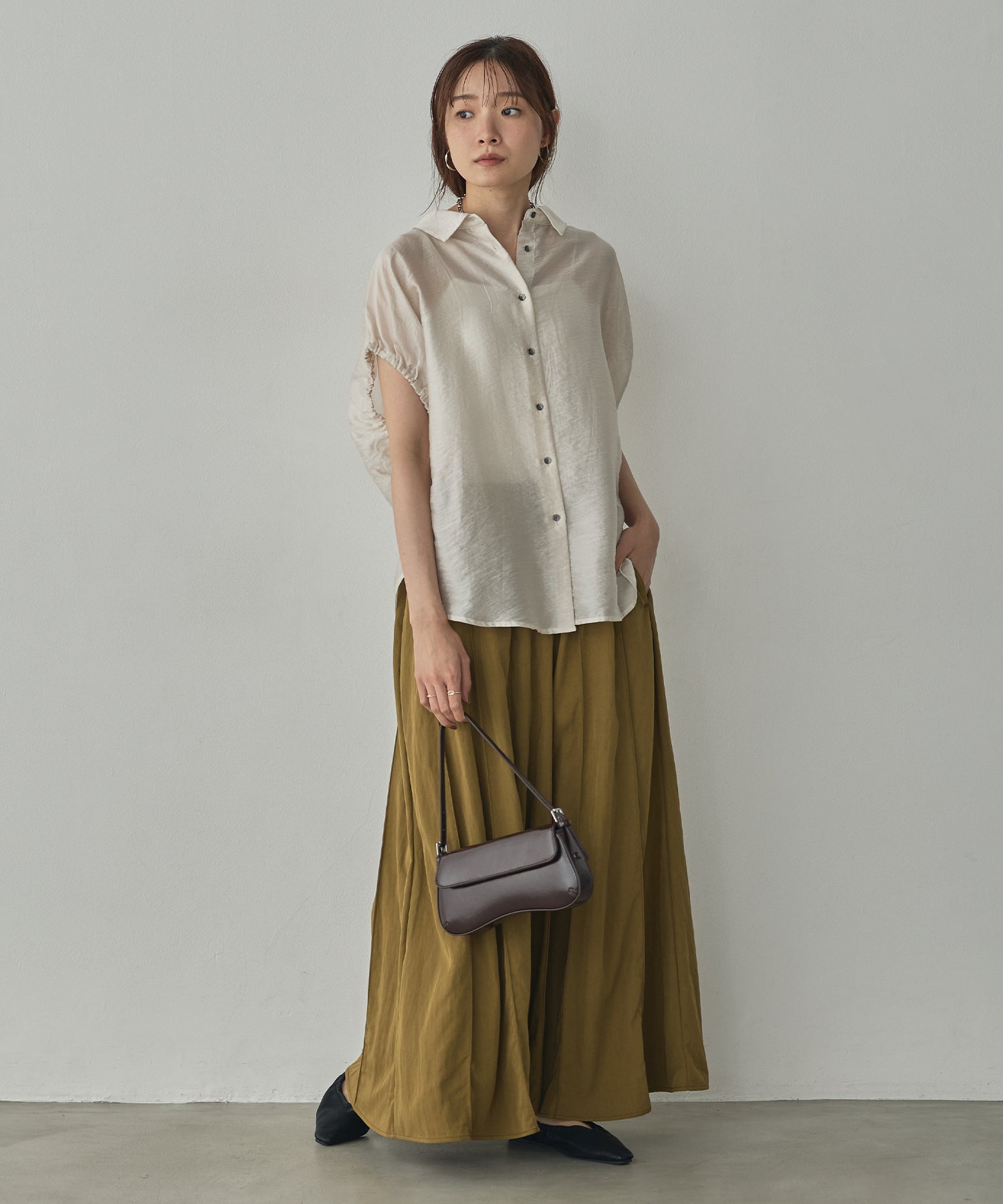 SOLID-COLOR YARN-DYED CHECK OVERSHIRT