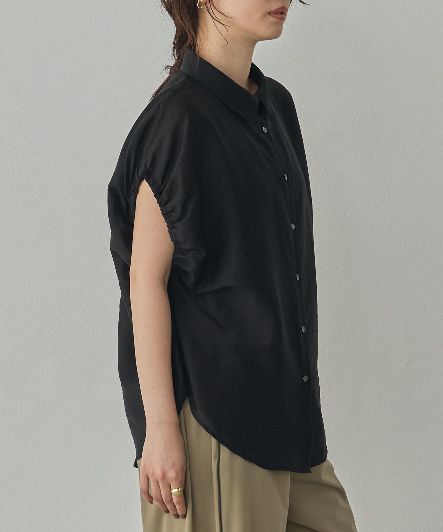 SOLID-COLOR YARN-DYED CHECK OVERSHIRT