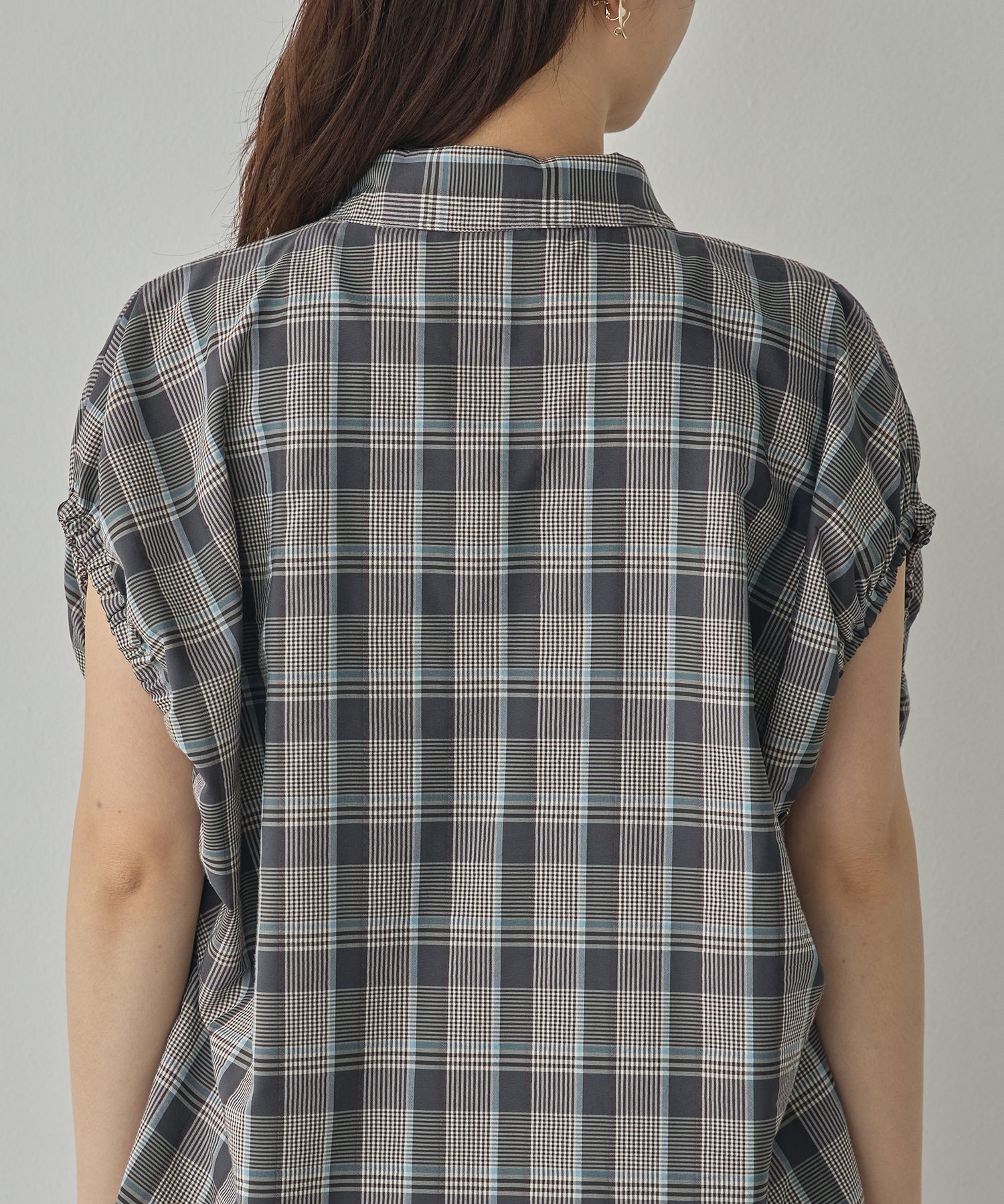 SOLID-COLOR YARN-DYED CHECK OVERSHIRT