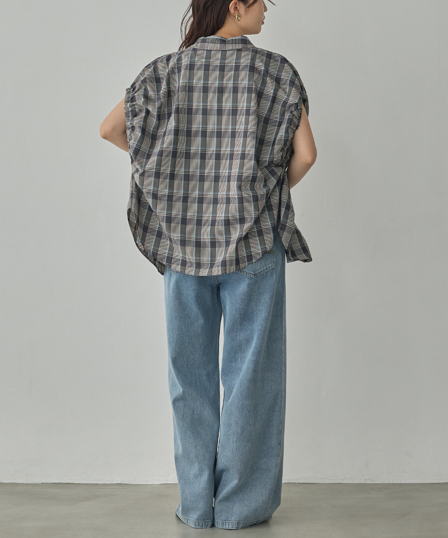 SOLID-COLOR YARN-DYED CHECK OVERSHIRT