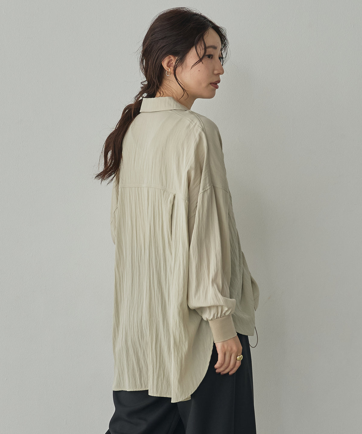 VINTAGE BROADCLOTH FRILLED SHIRT-STYLE JACKET