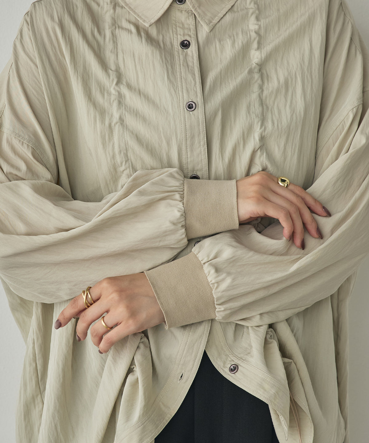 VINTAGE BROADCLOTH FRILLED SHIRT-STYLE JACKET
