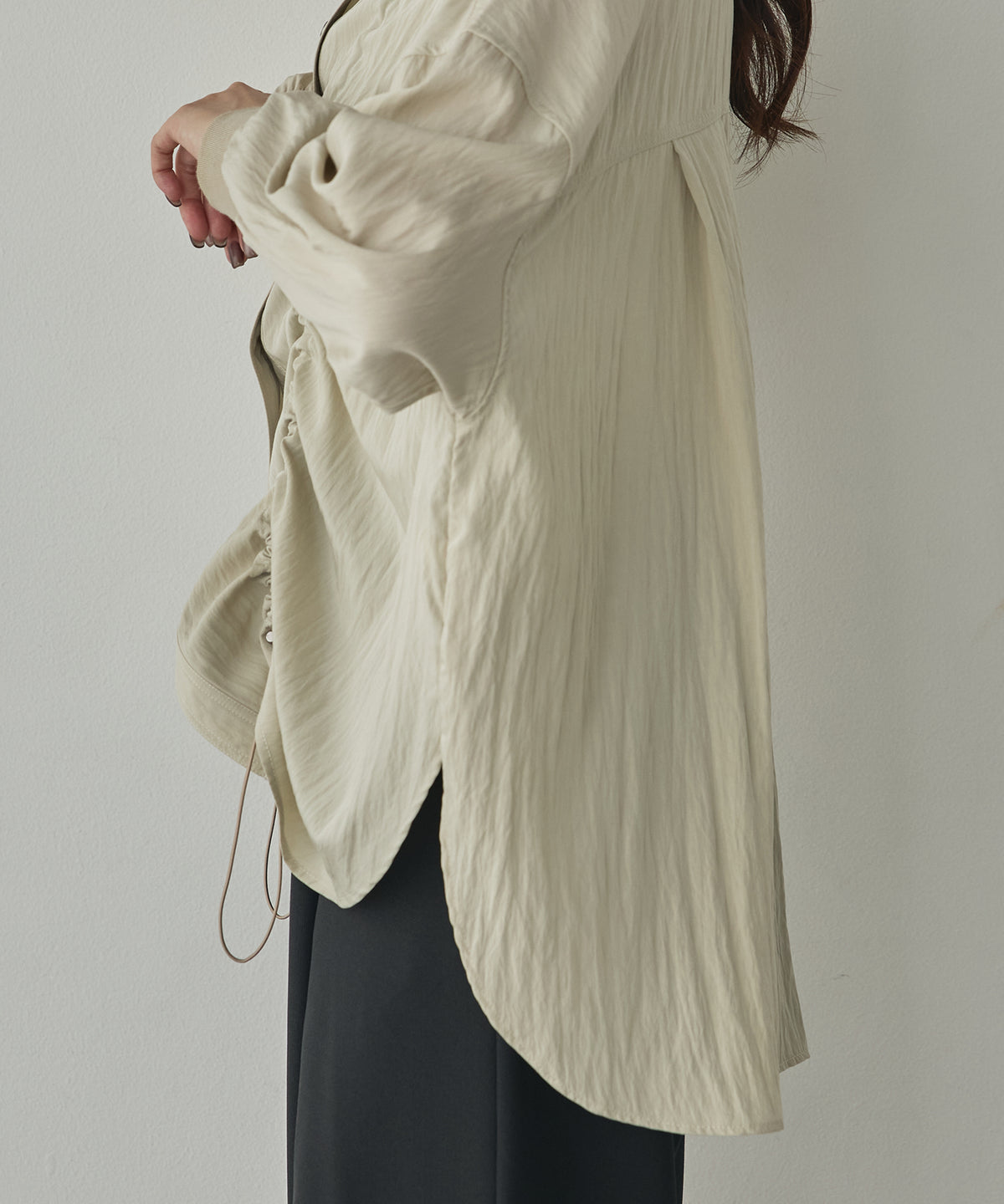 VINTAGE BROADCLOTH FRILLED SHIRT-STYLE JACKET