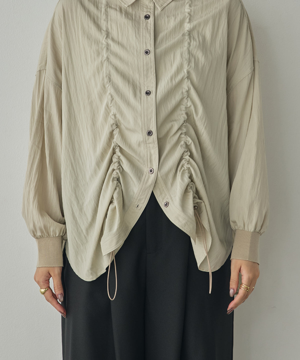 VINTAGE BROADCLOTH FRILLED SHIRT-STYLE JACKET