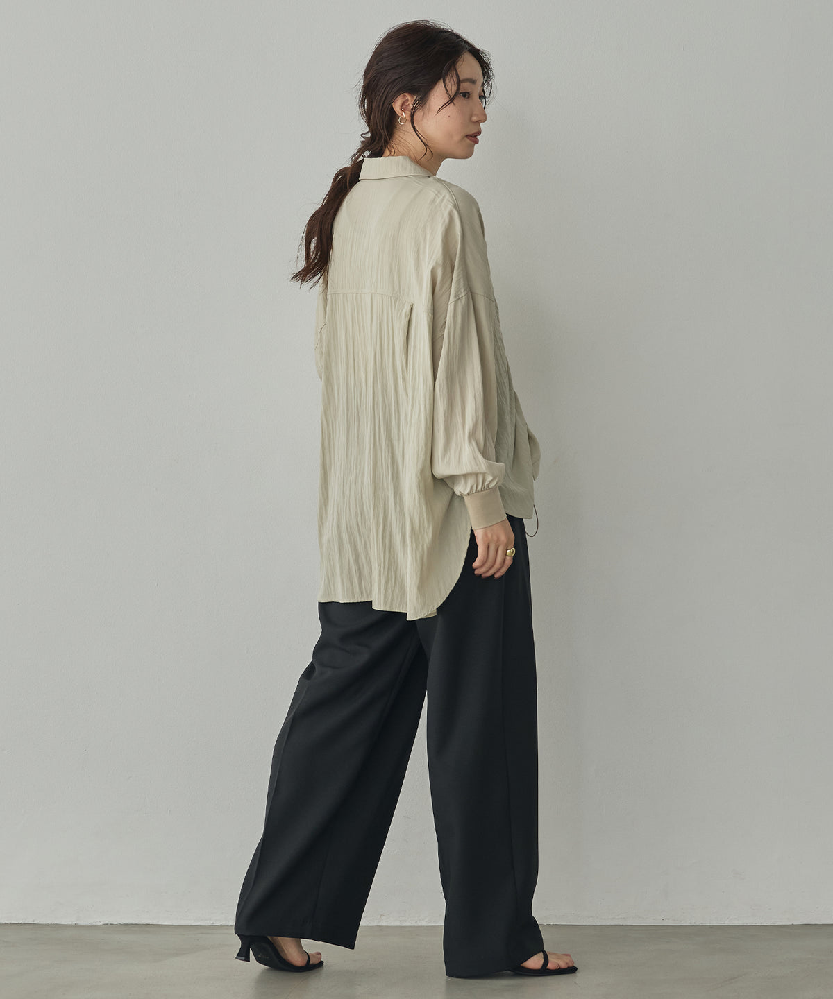VINTAGE BROADCLOTH FRILLED SHIRT-STYLE JACKET