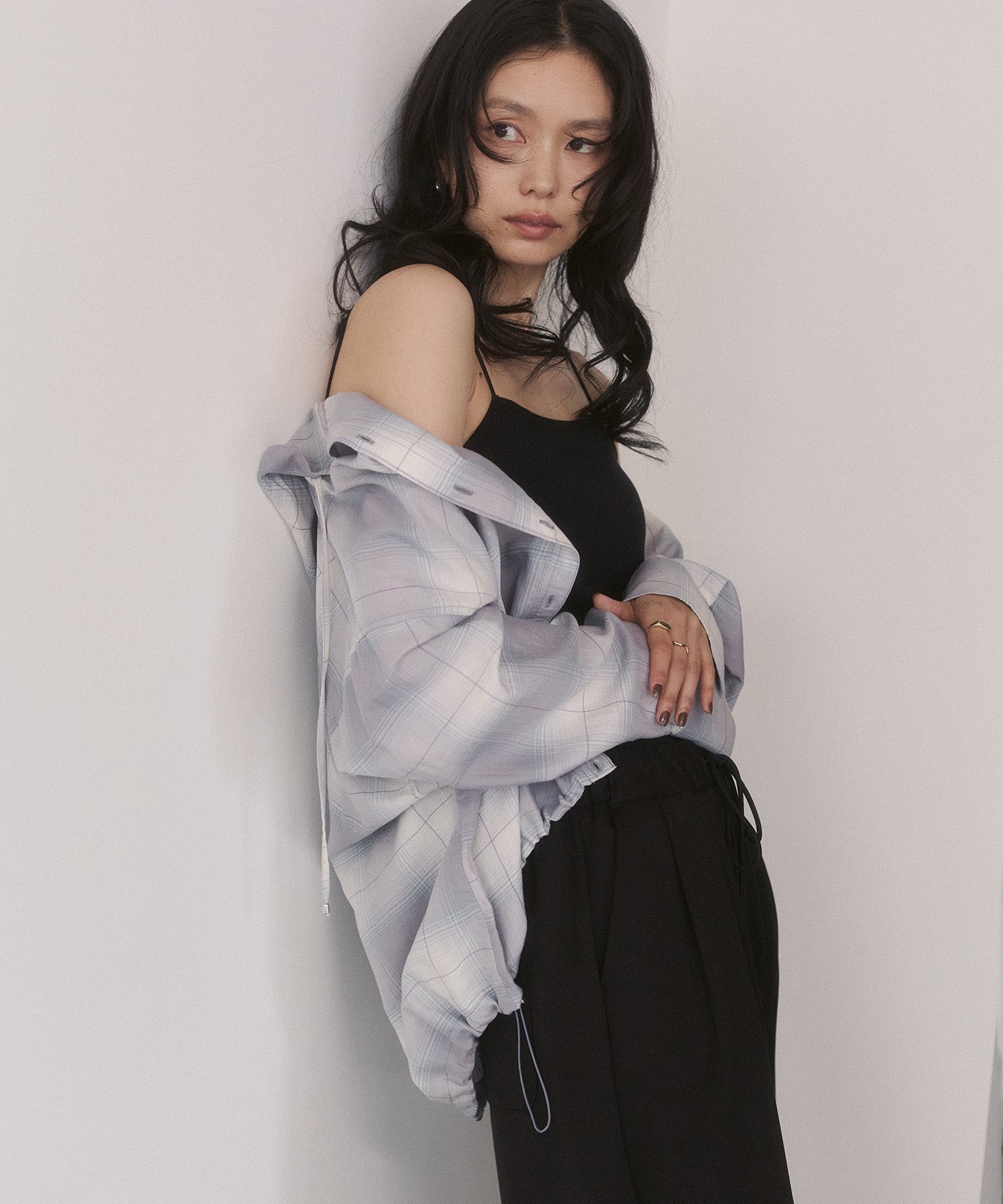 CHEQUERED HOODED SHIRT