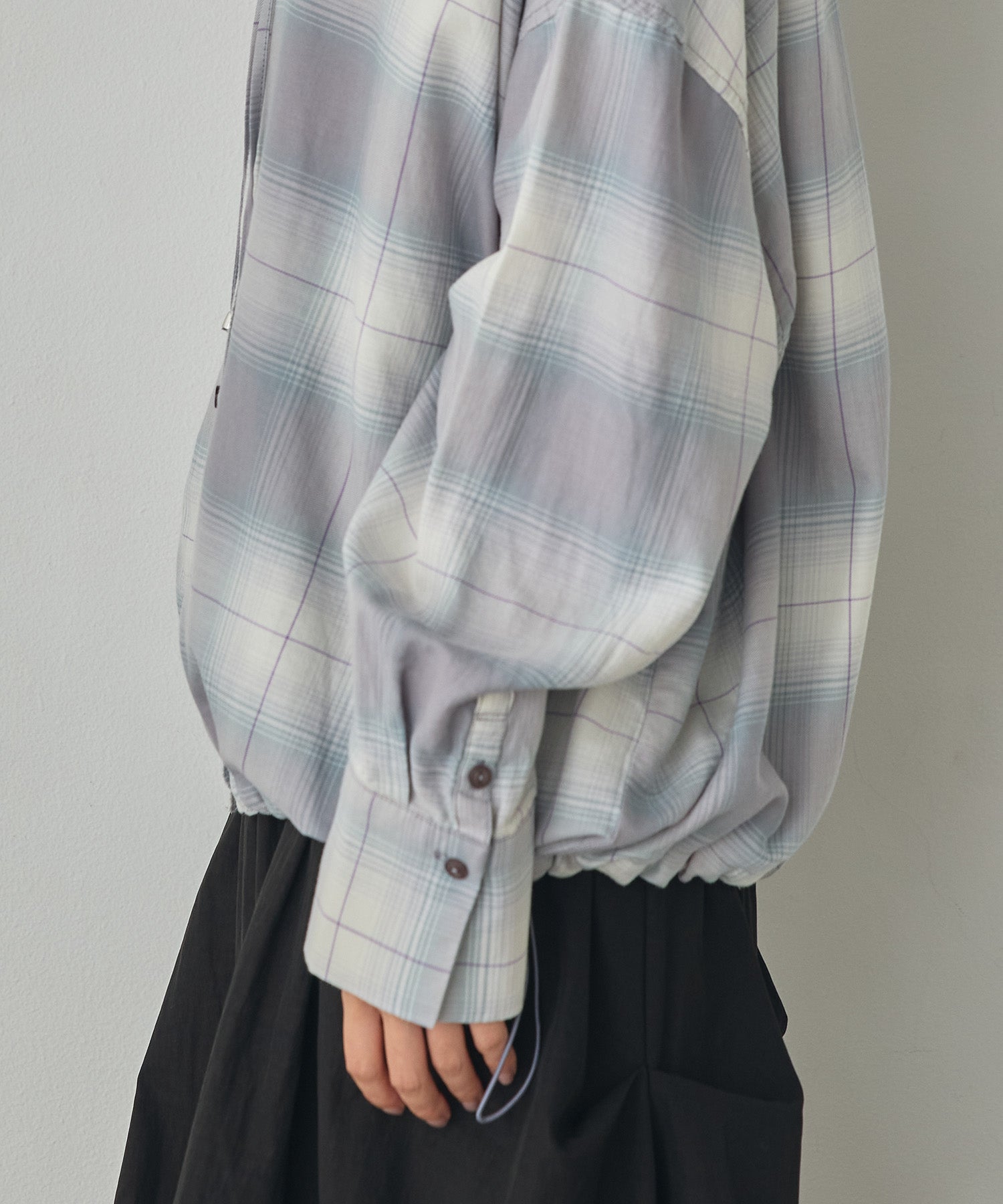 CHEQUERED HOODED SHIRT