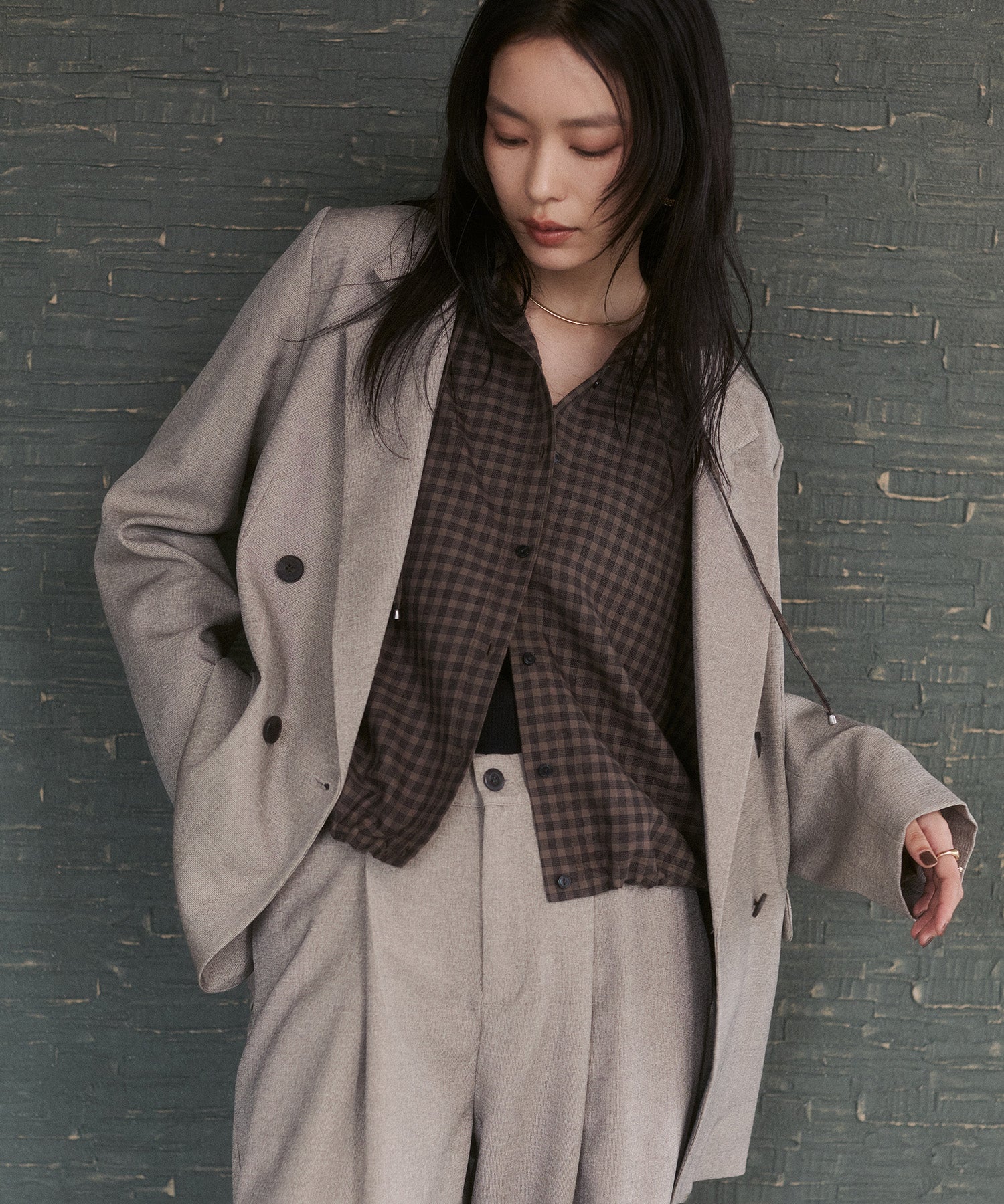 CHEQUERED HOODED SHIRT