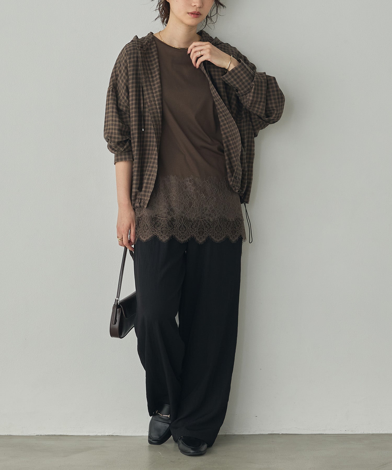 CHEQUERED HOODED SHIRT
