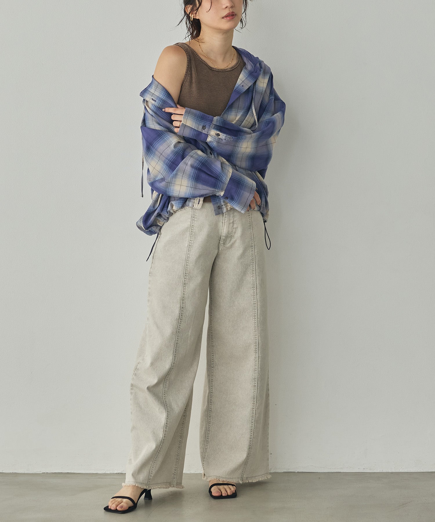 CHEQUERED HOODED SHIRT