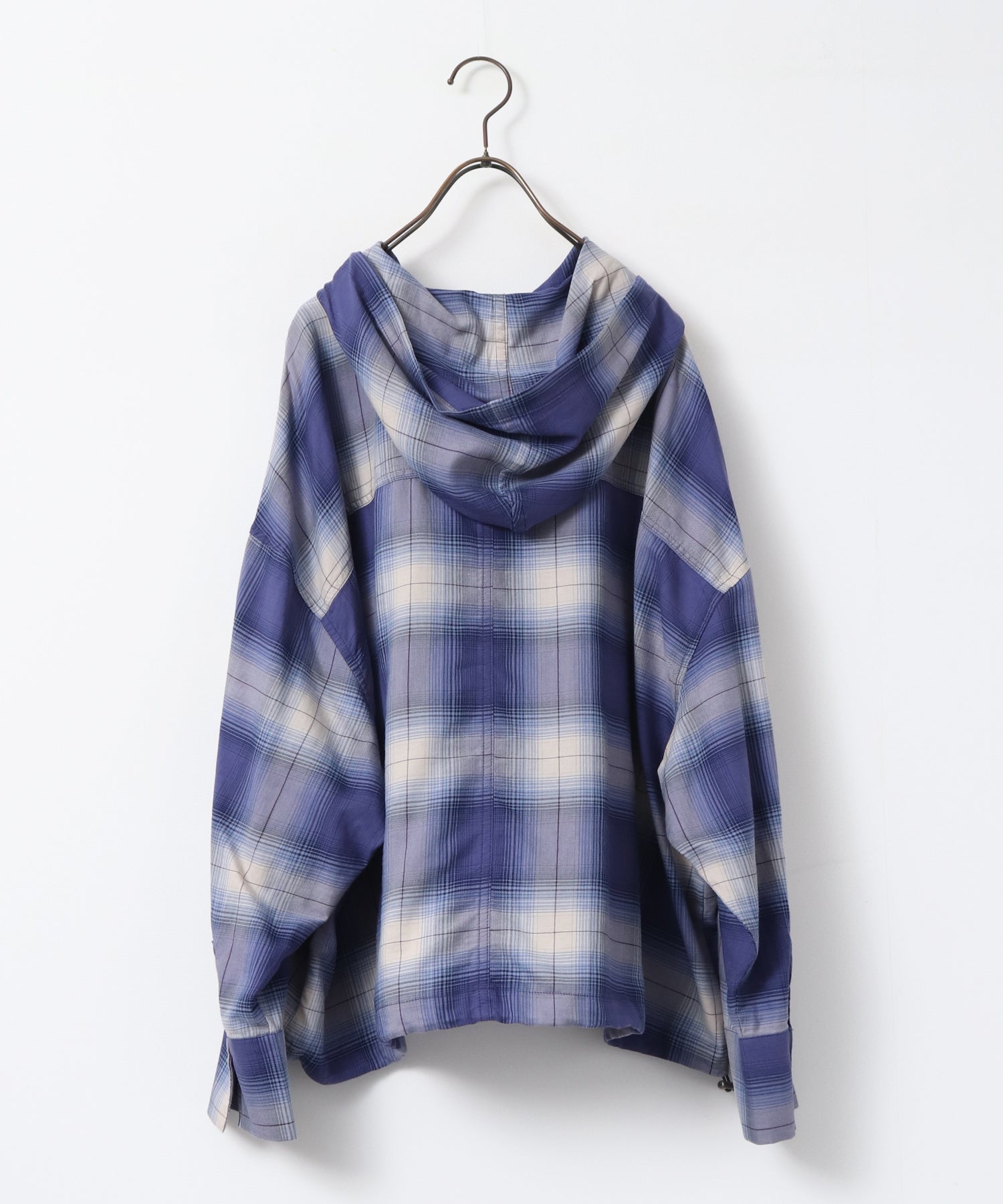 CHEQUERED HOODED SHIRT