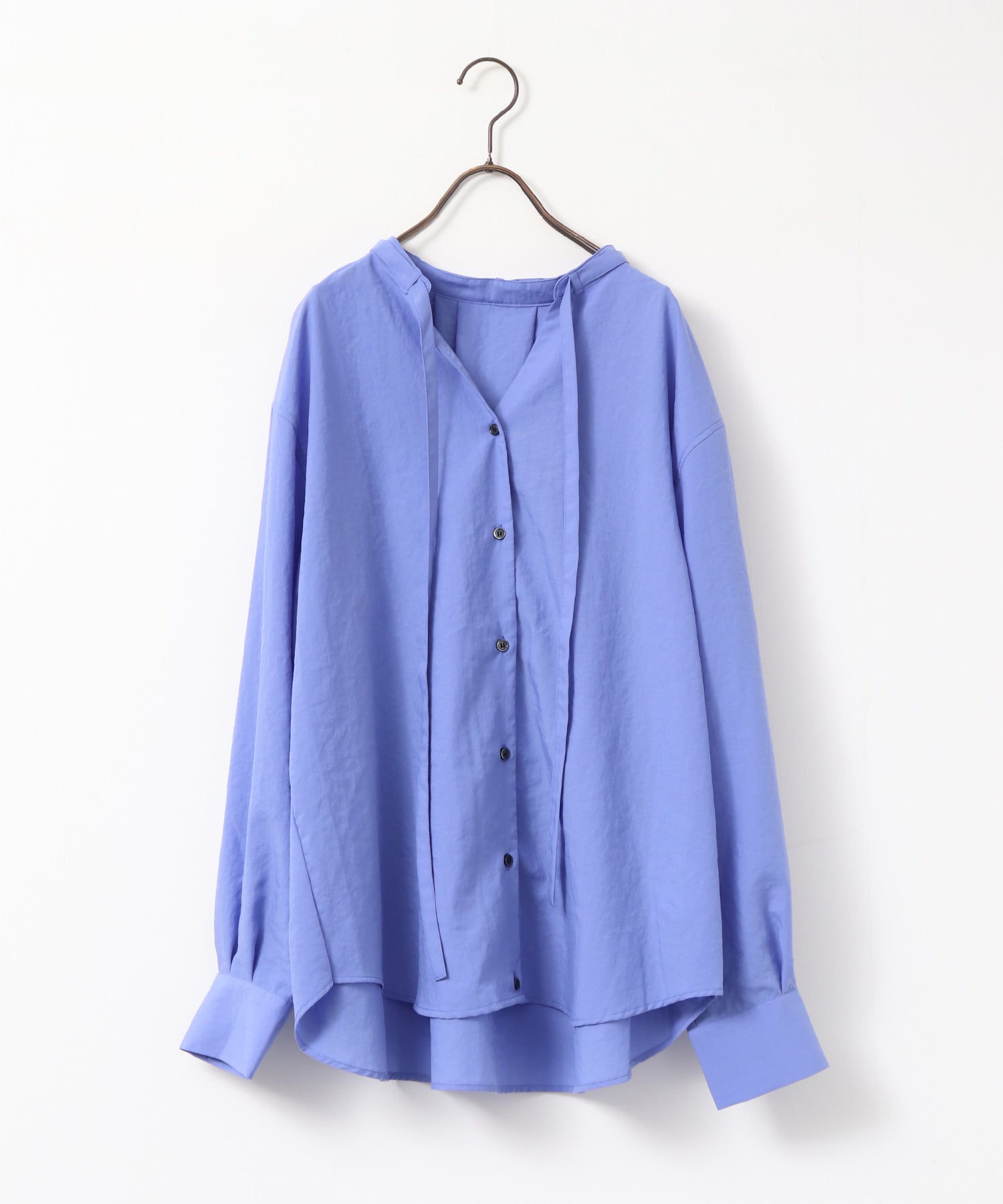 2WAY BACK-GATHERED BOW-TIE BLOUSE