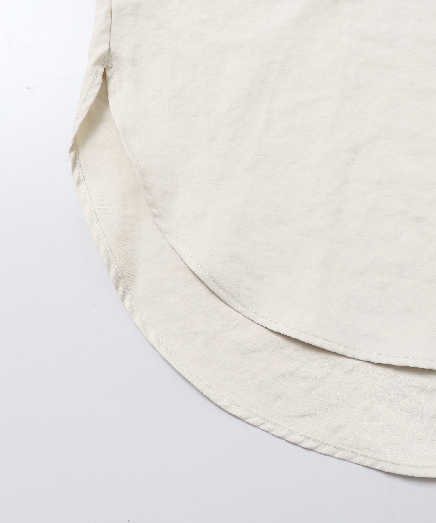 [PRE-ORDER]PEACH SUEDE 2WAY LENGTH BAND COLLAR SHIRT
