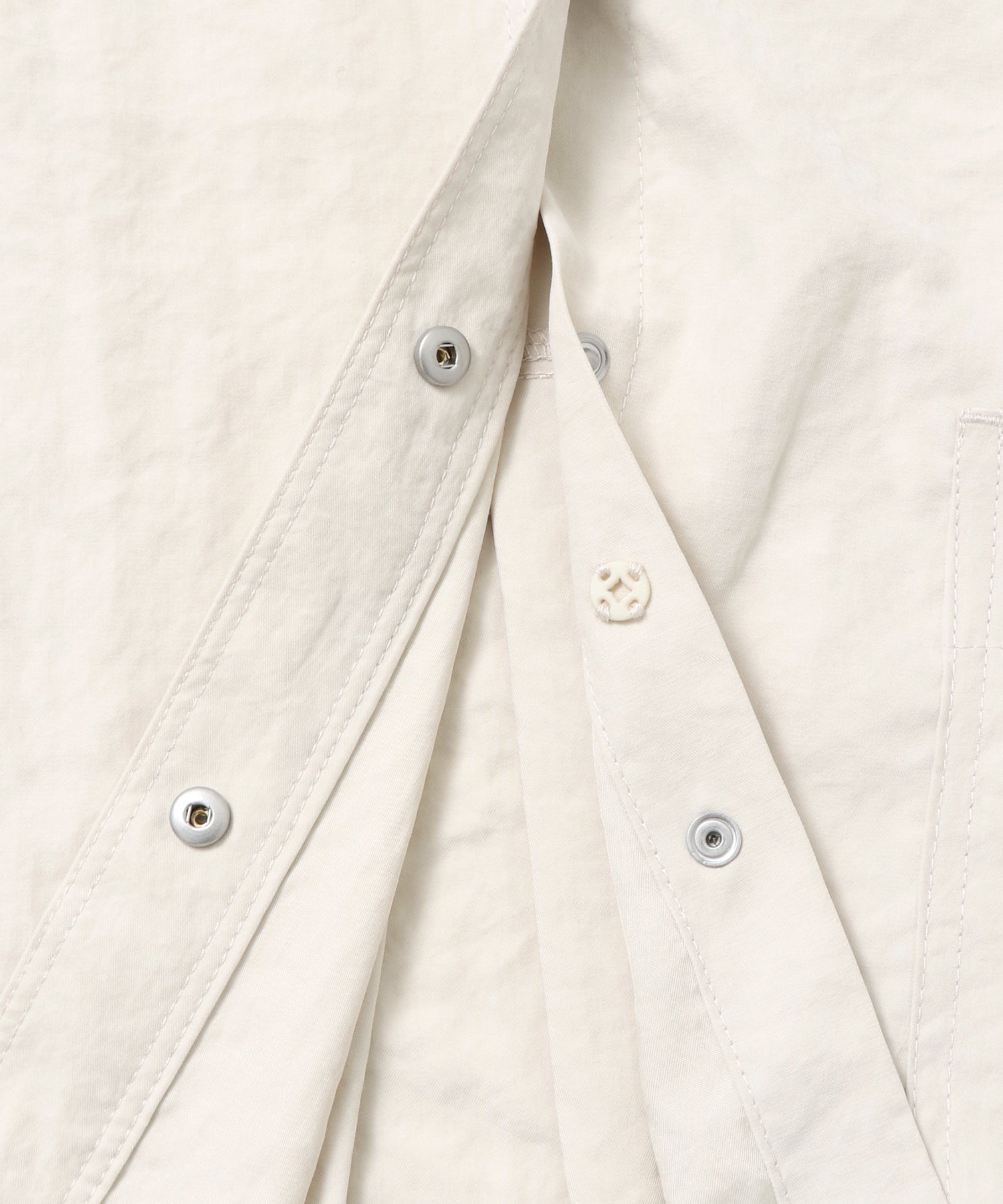 [PRE-ORDER]PEACH SUEDE 2WAY LENGTH BAND COLLAR SHIRT