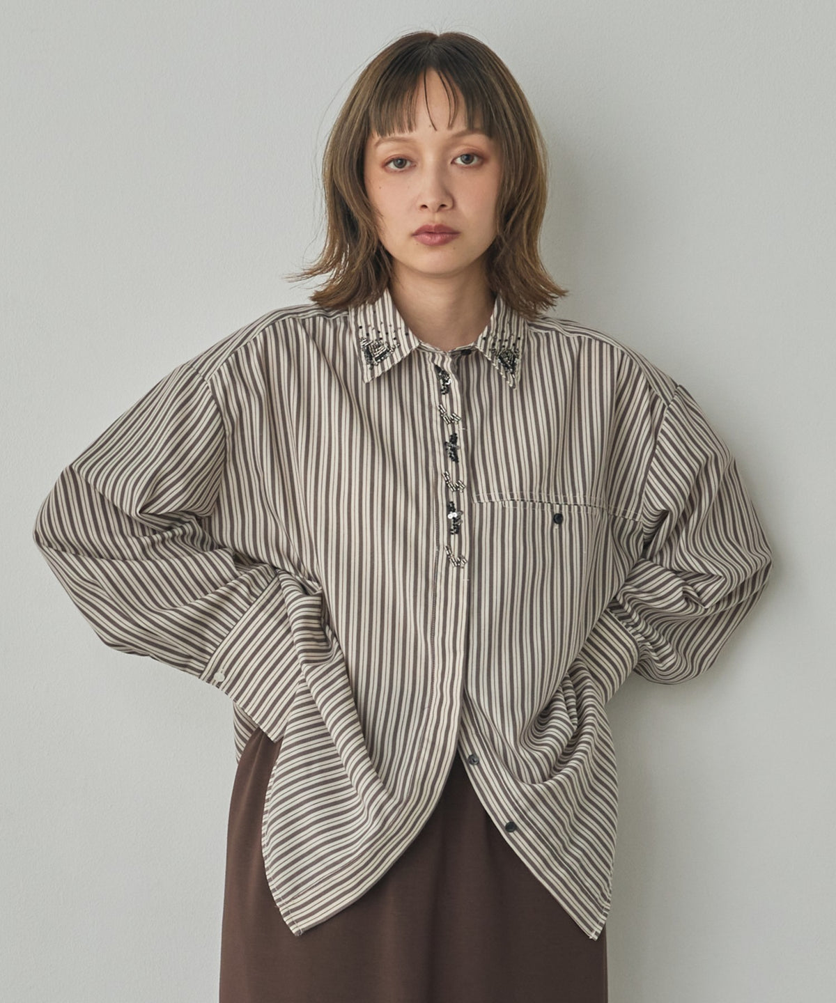 BEADED EMBROIDERED SHIRT