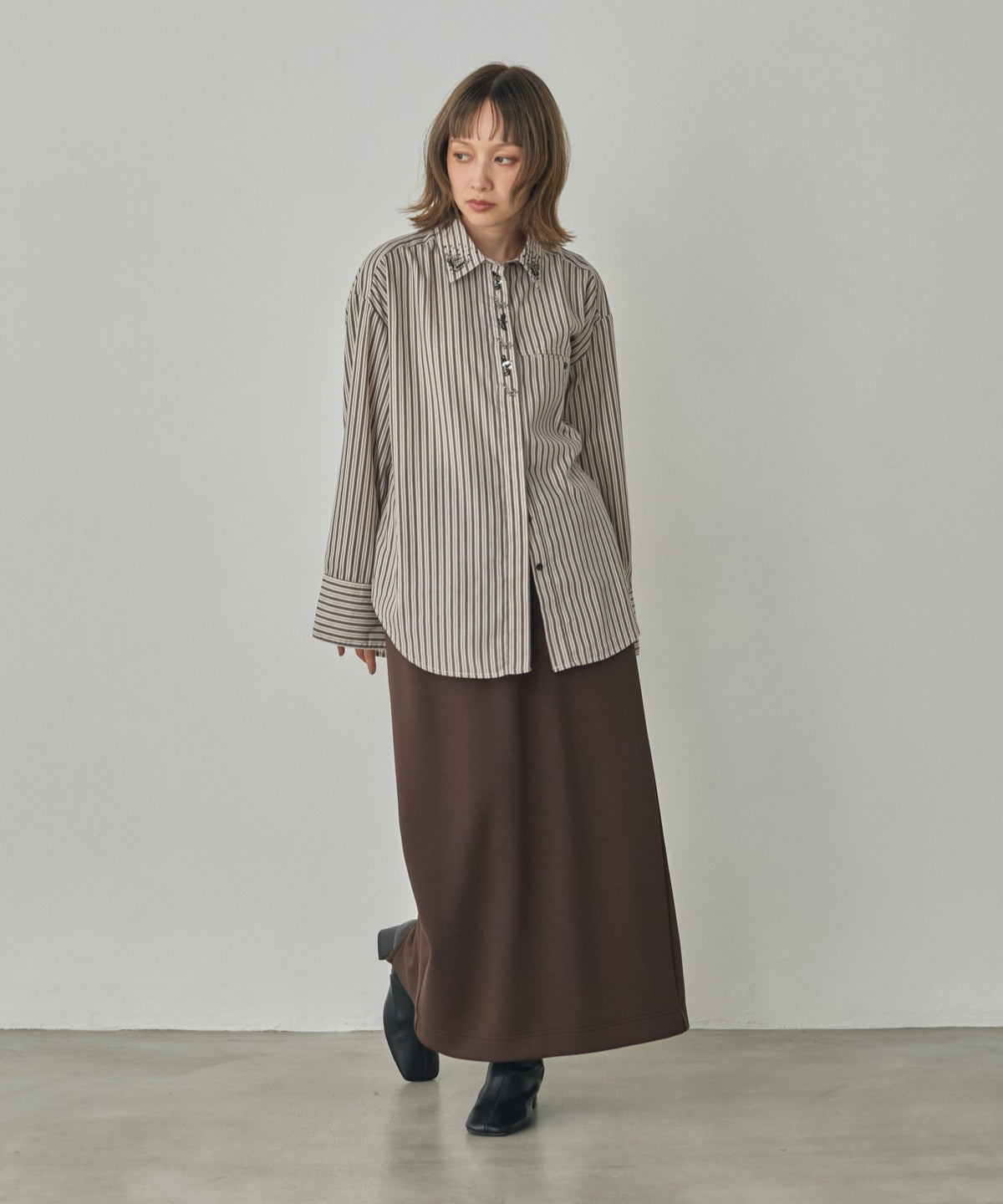 BEADED EMBROIDERED SHIRT