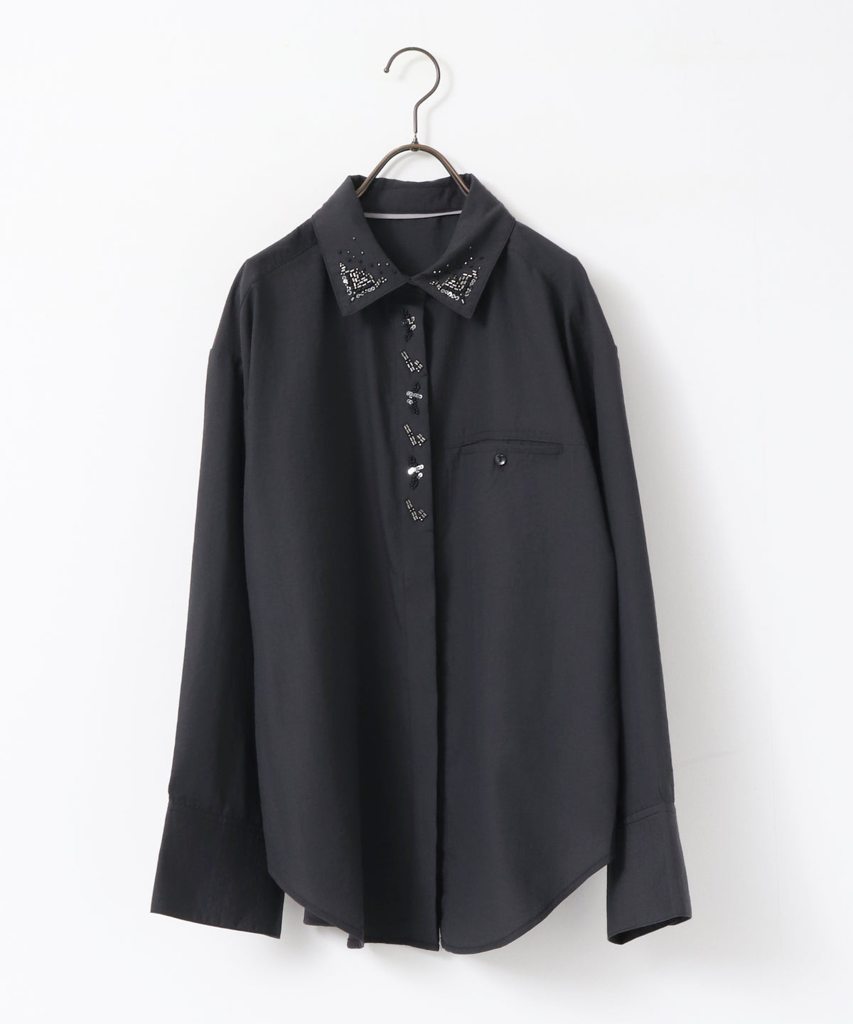 BEADED EMBROIDERED SHIRT