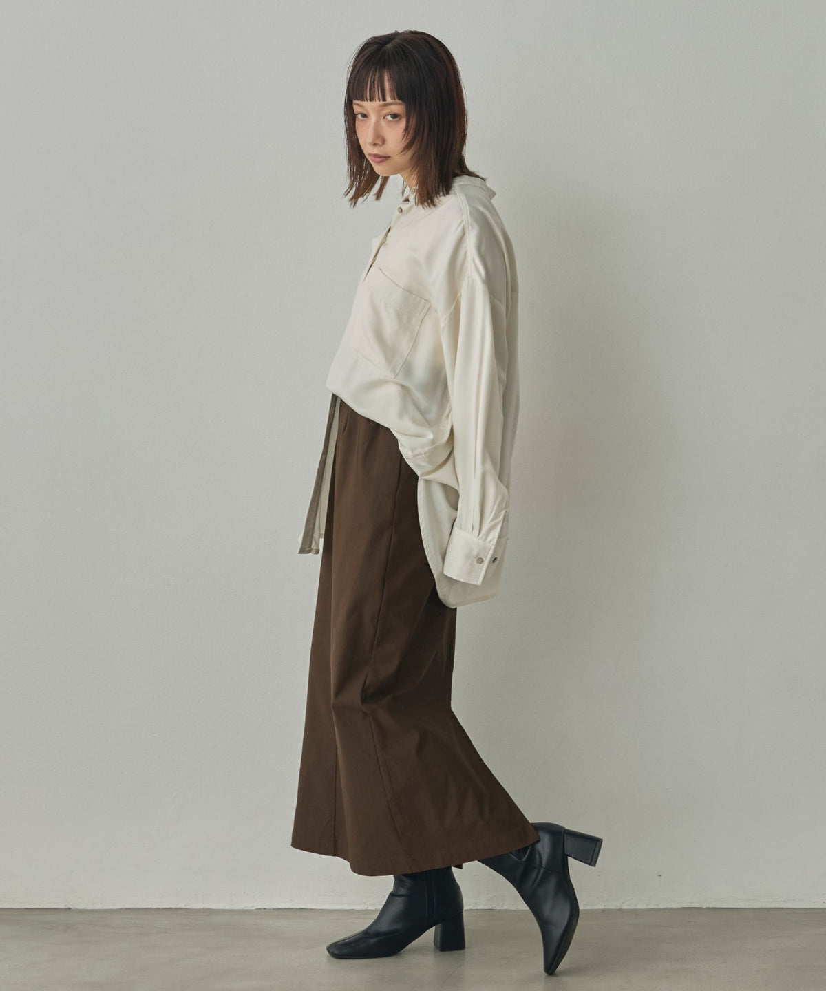 2-WAY CUPRA-LIKE BAND COLLAR SHIRT