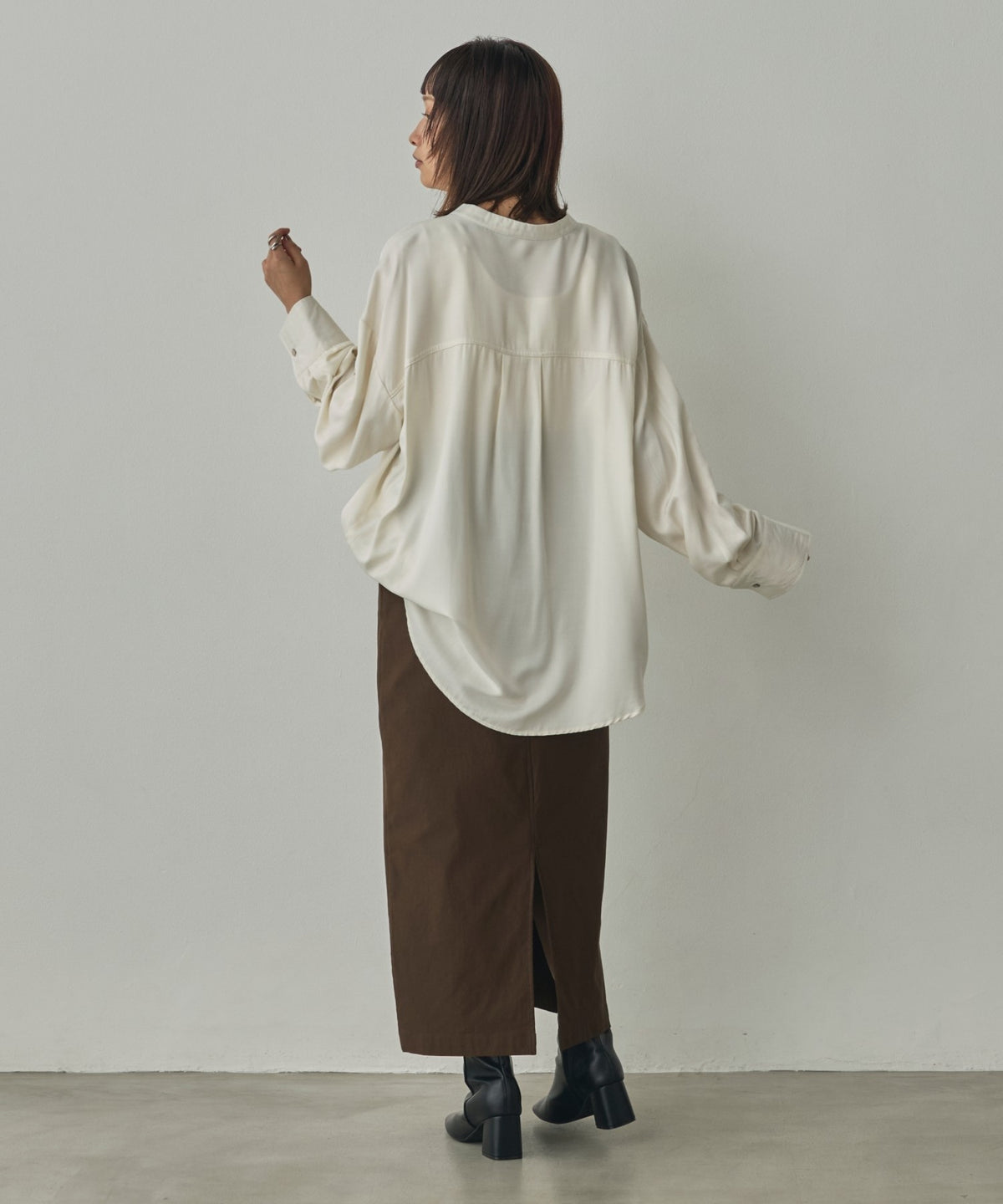 2-WAY CUPRA-LIKE BAND COLLAR SHIRT