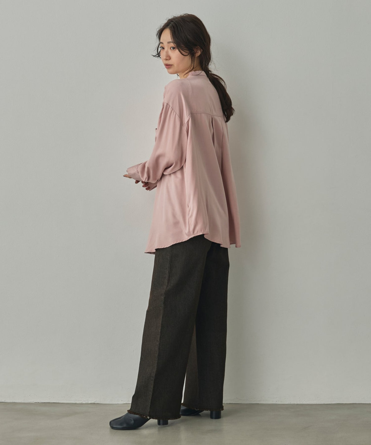 2-WAY CUPRA-LIKE BAND COLLAR SHIRT