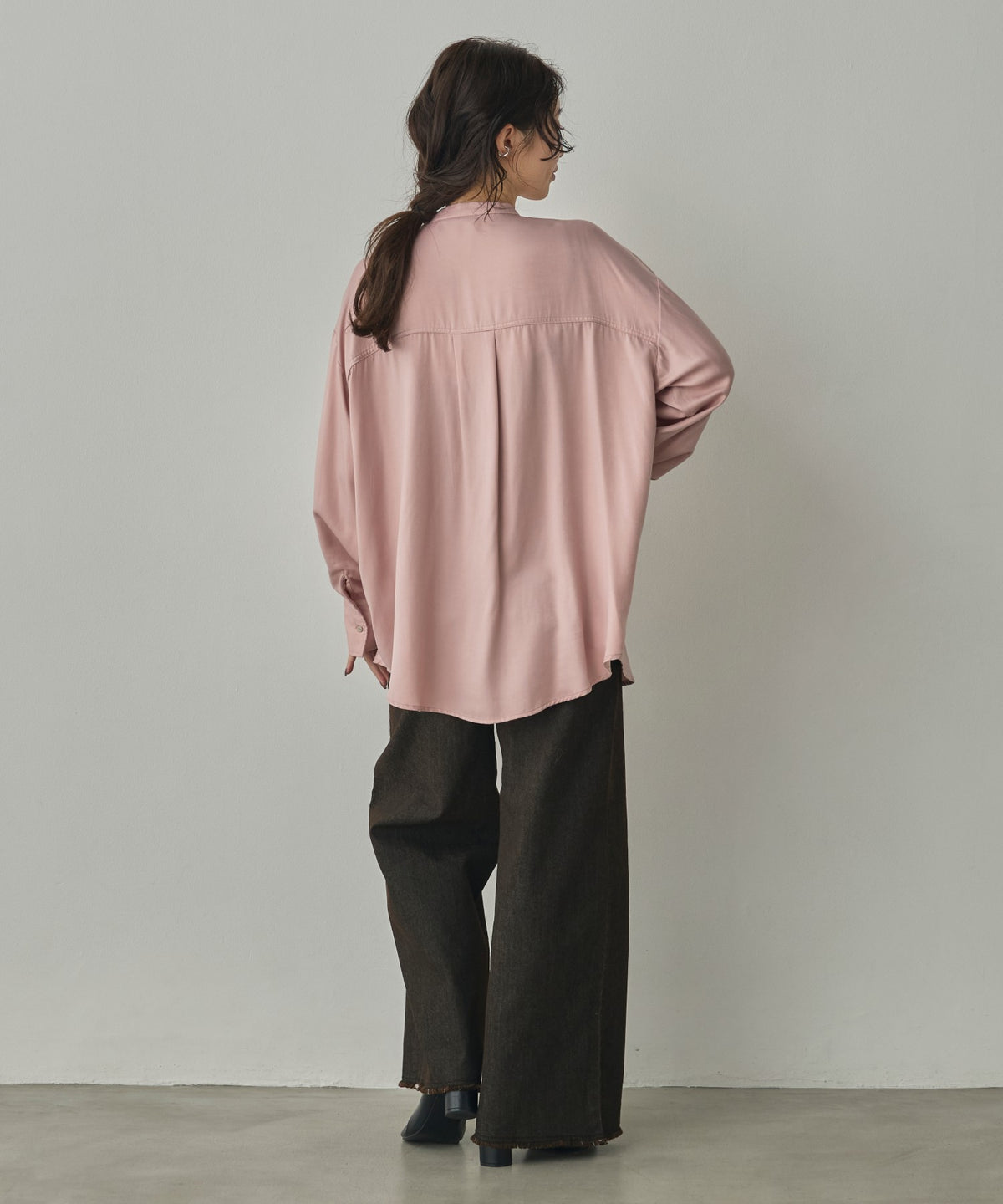 2-WAY CUPRA-LIKE BAND COLLAR SHIRT