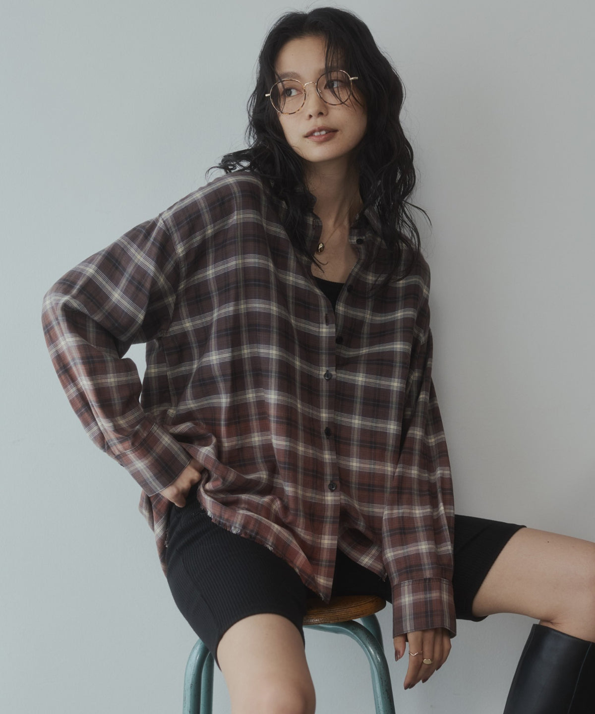 CHECKED GRADIENT SHIRT