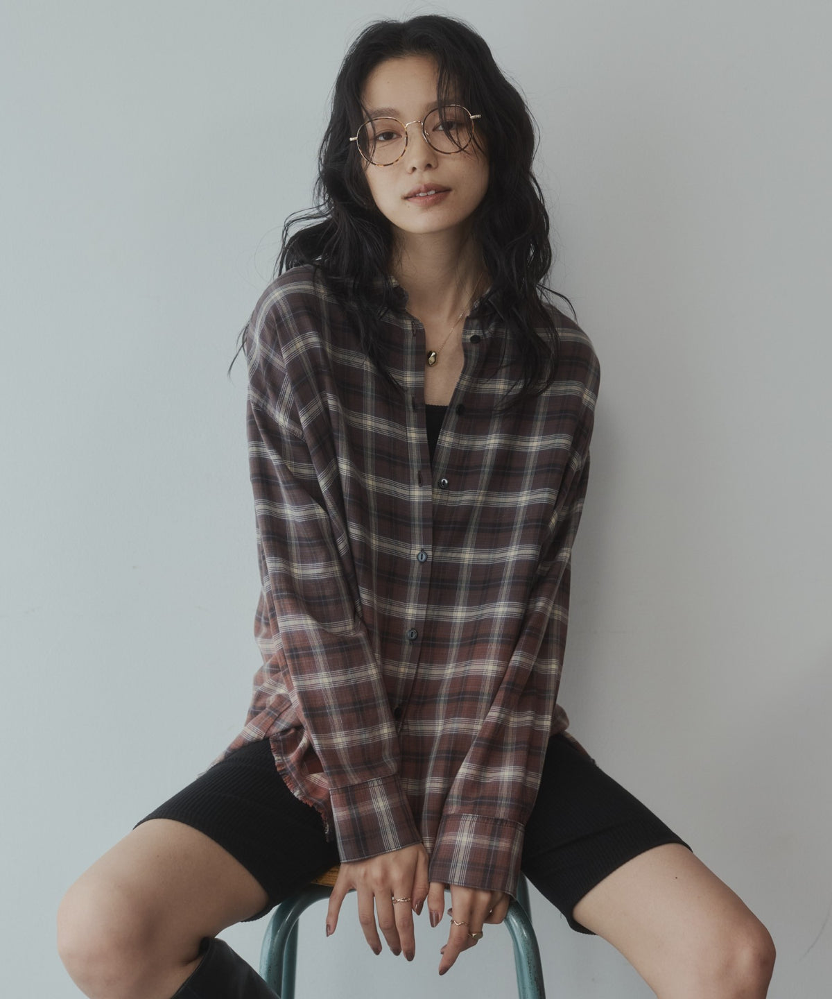 CHECKED GRADIENT SHIRT