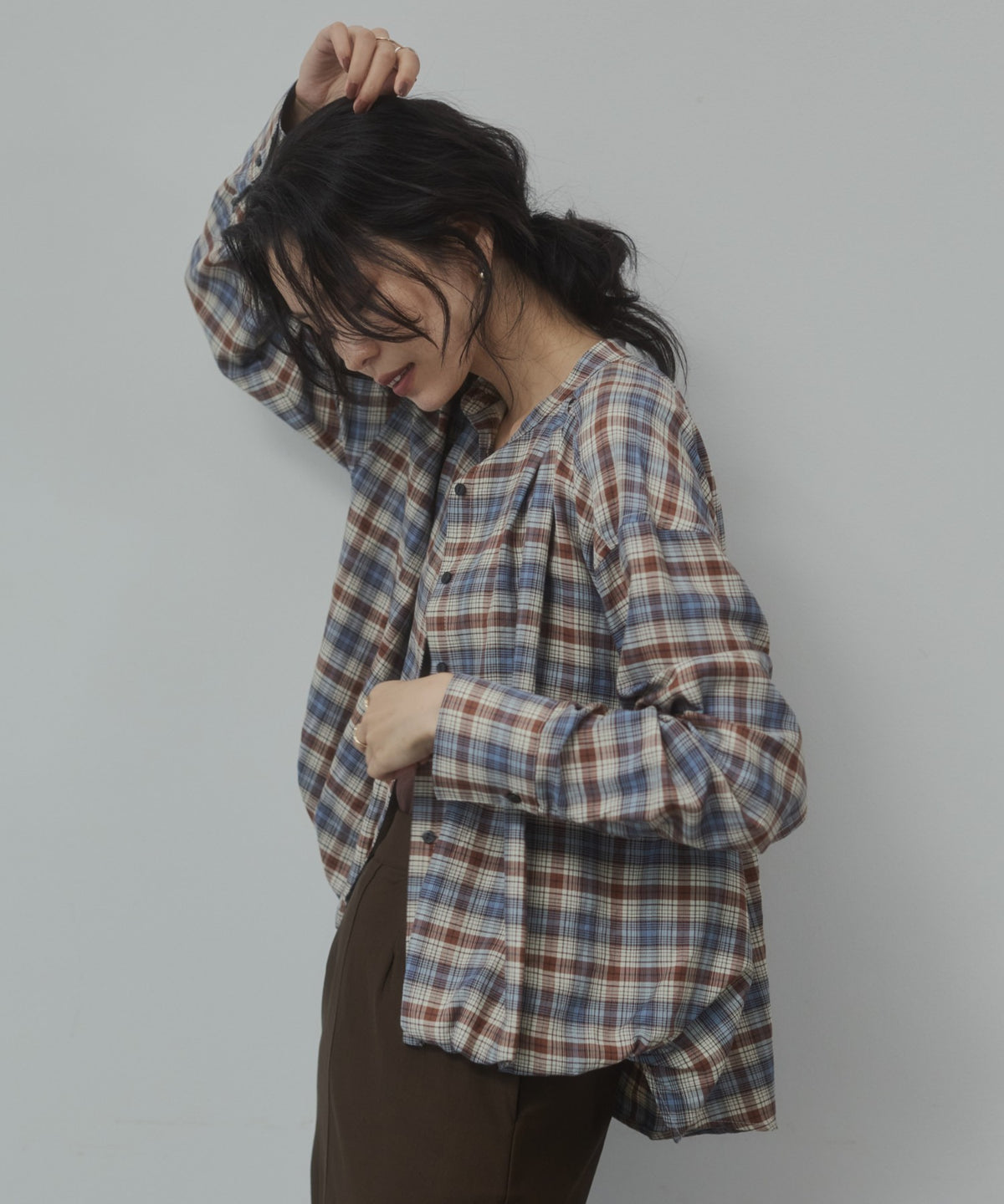 CHECK-FRONT SHIRT