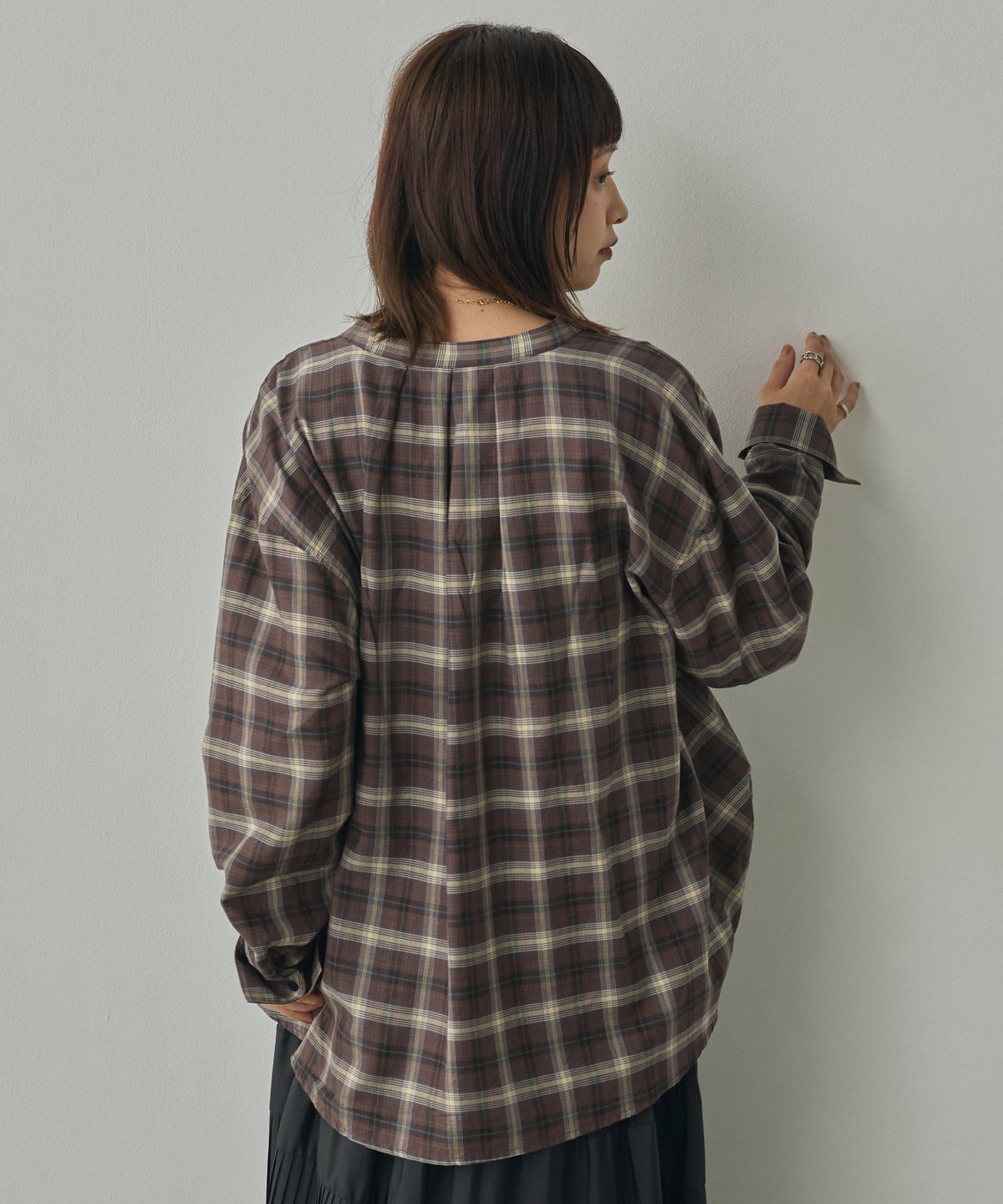 CHECK-FRONT SHIRT