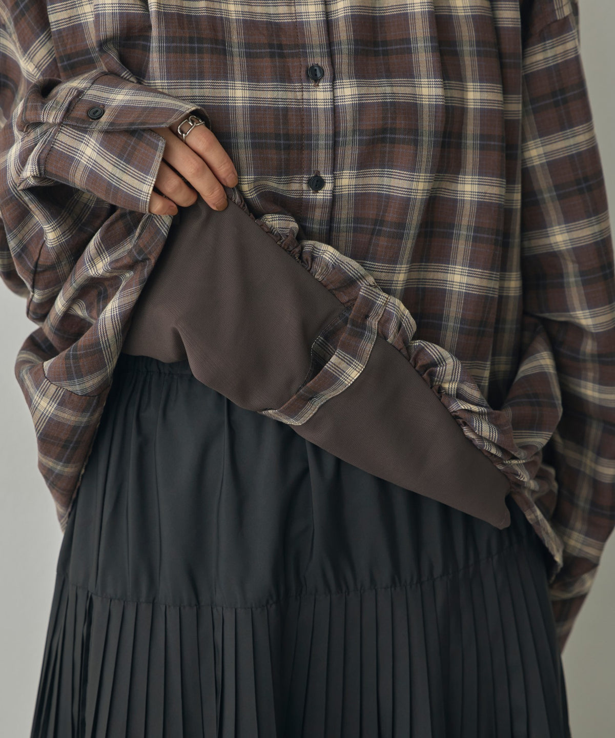 CHECK-FRONT SHIRT
