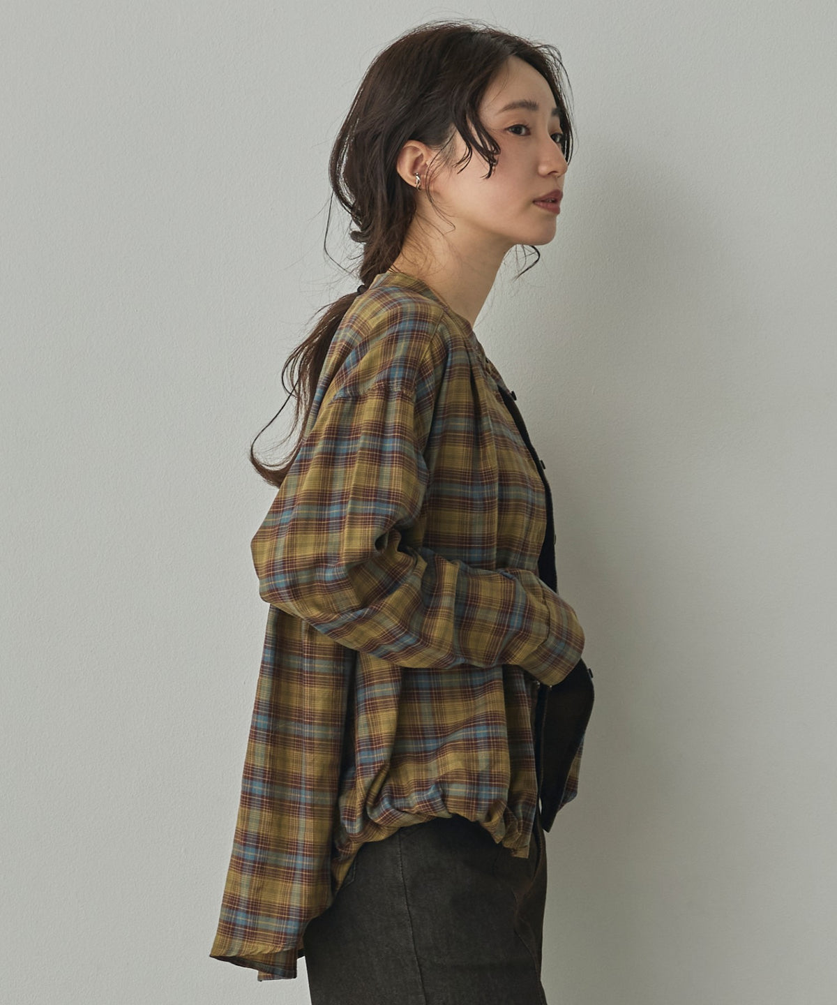 CHECK-FRONT SHIRT