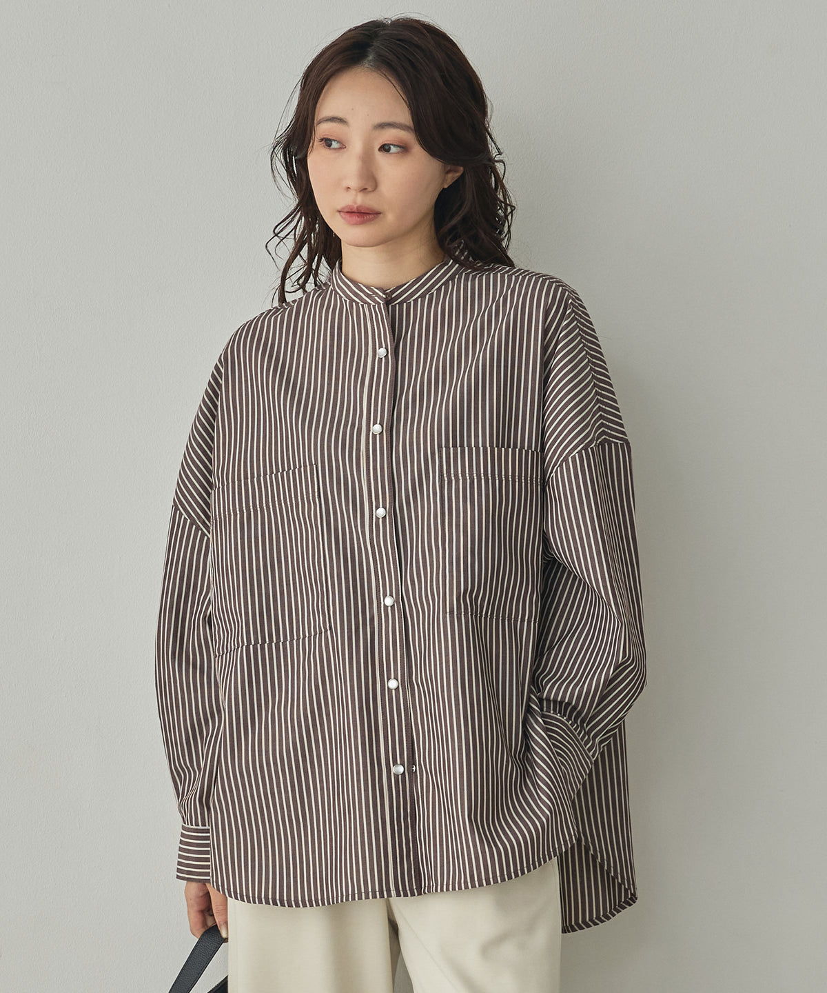 YARN-DYED STRIPED OVERSHIRT