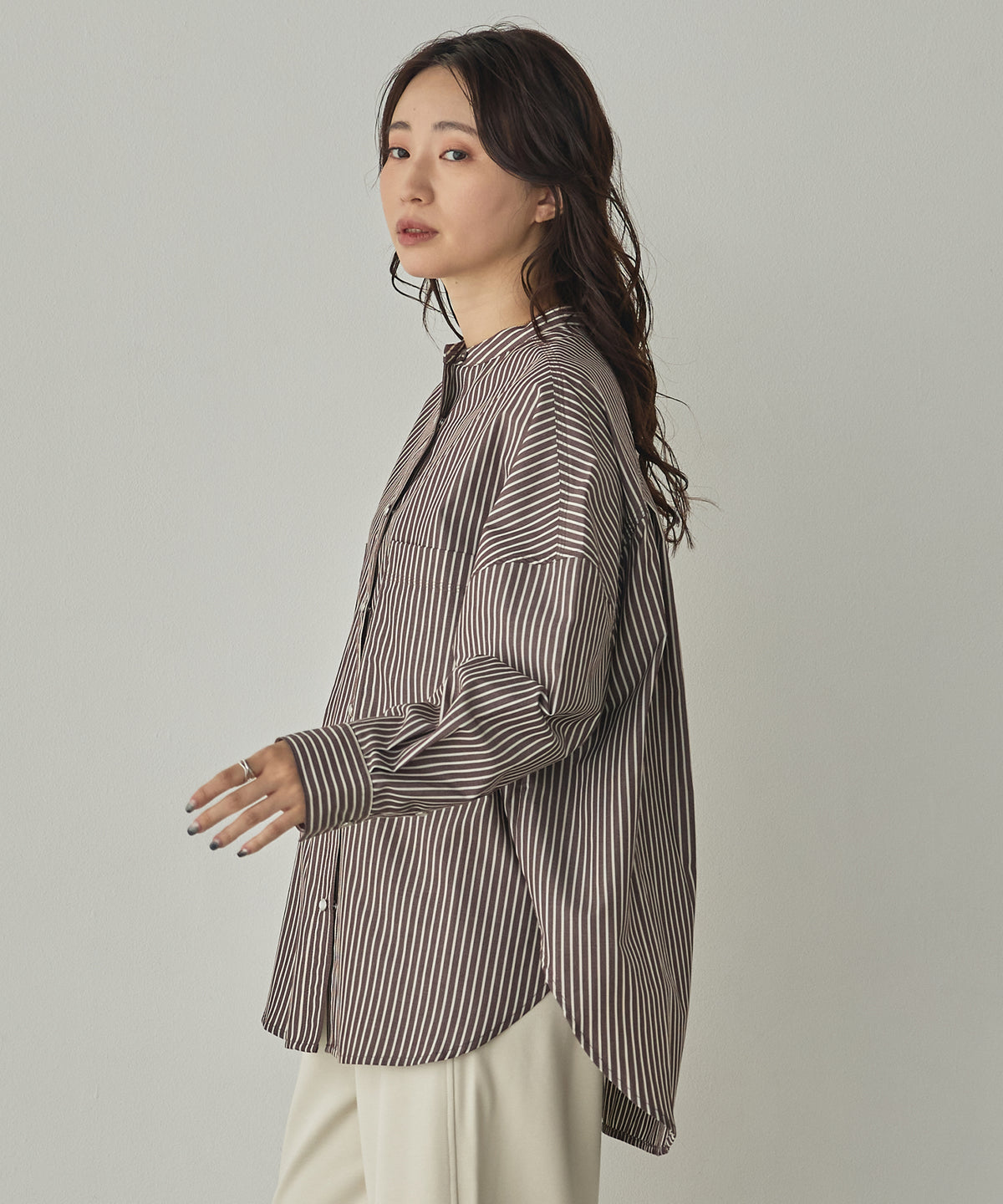 YARN-DYED STRIPED OVERSHIRT