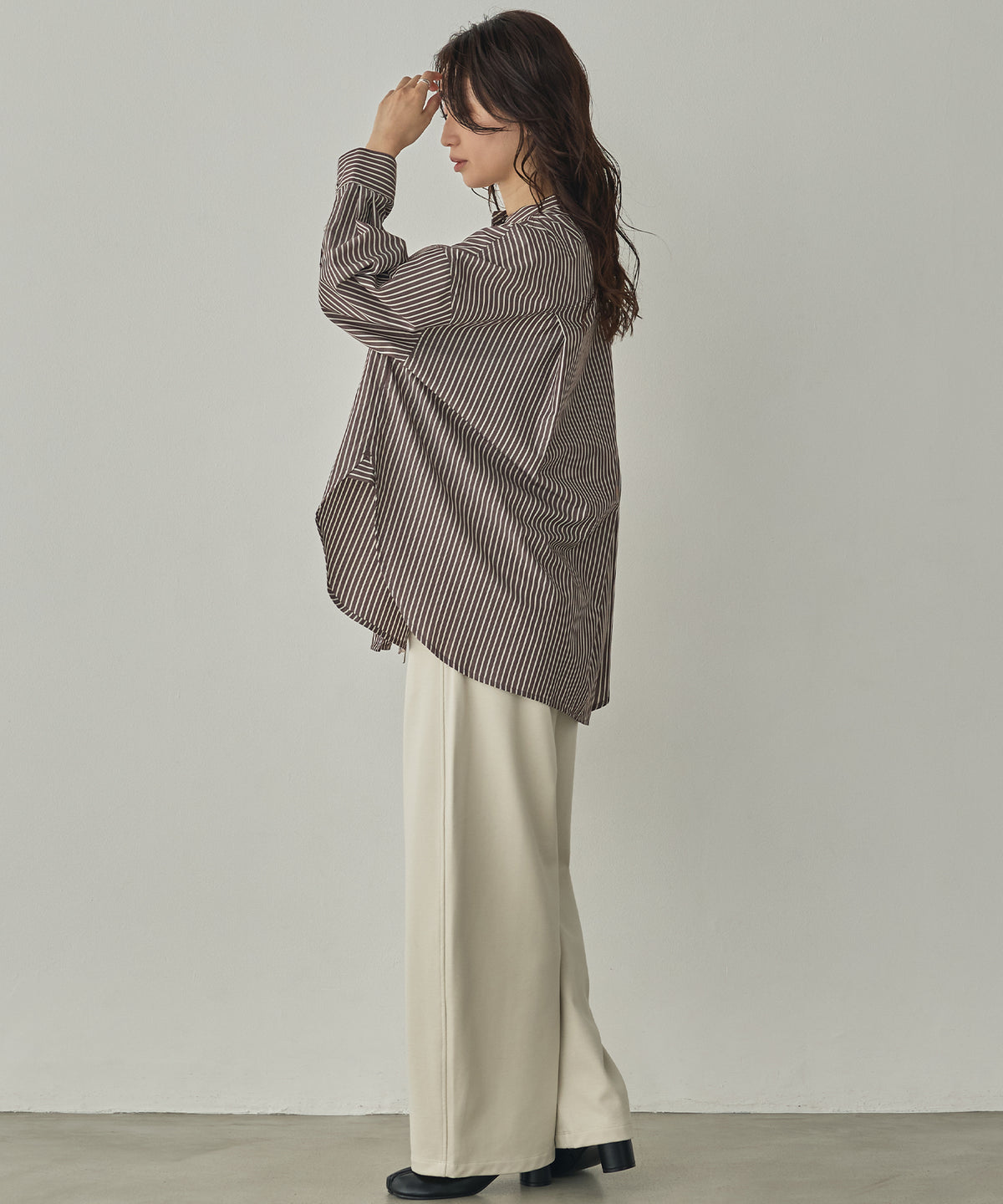 YARN-DYED STRIPED OVERSHIRT