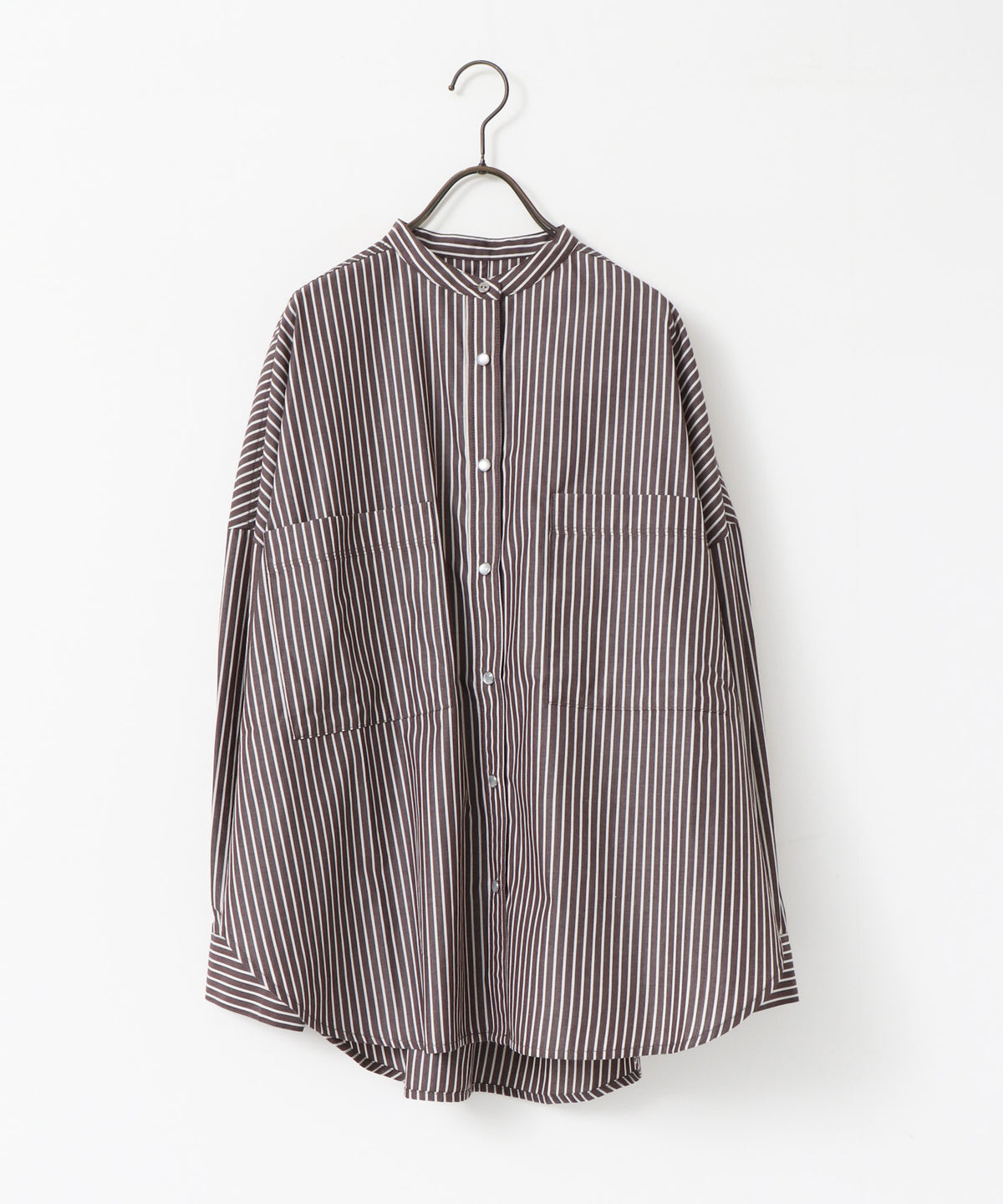 YARN-DYED STRIPED OVERSHIRT