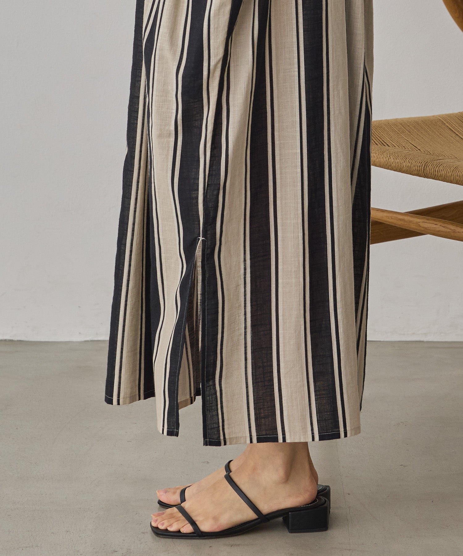 COTTON SLUB STRIPED DRESS