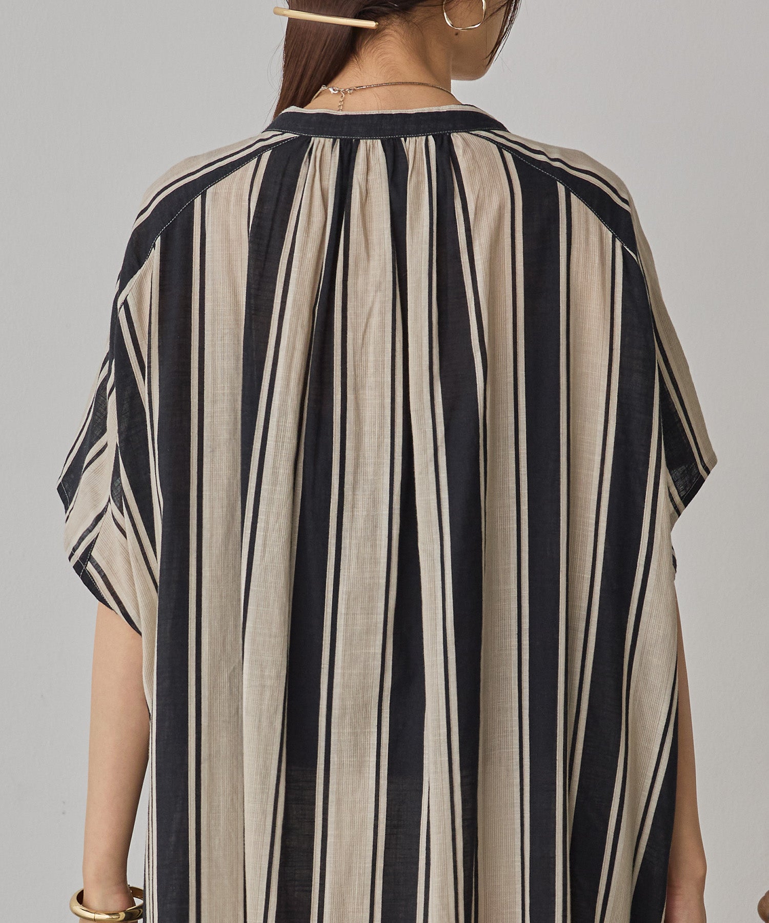 COTTON SLUB STRIPED DRESS