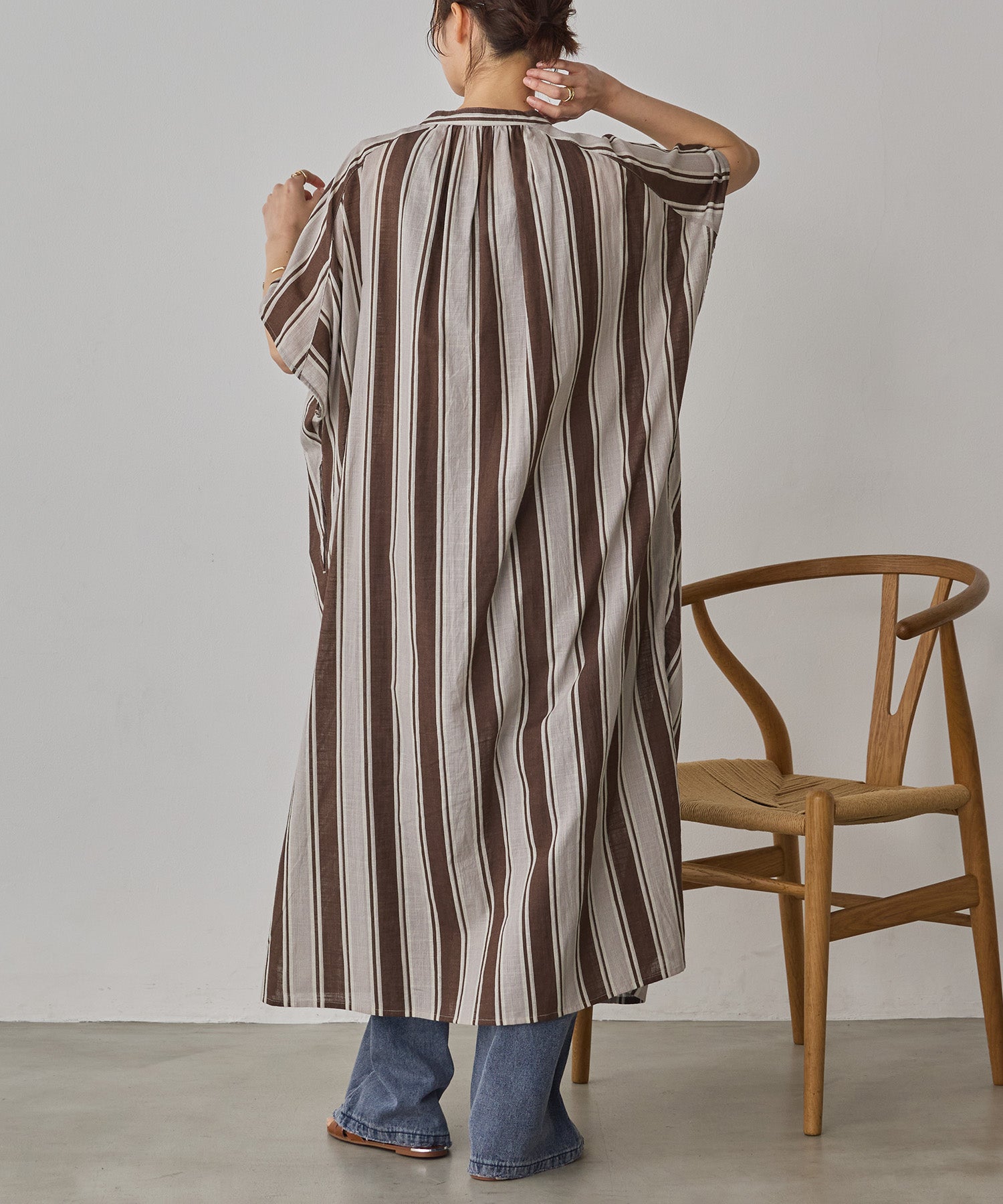COTTON SLUB STRIPED DRESS