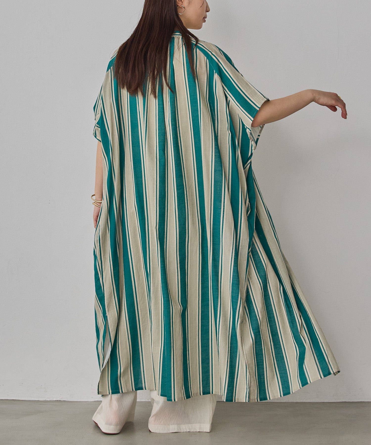 COTTON SLUB STRIPED DRESS