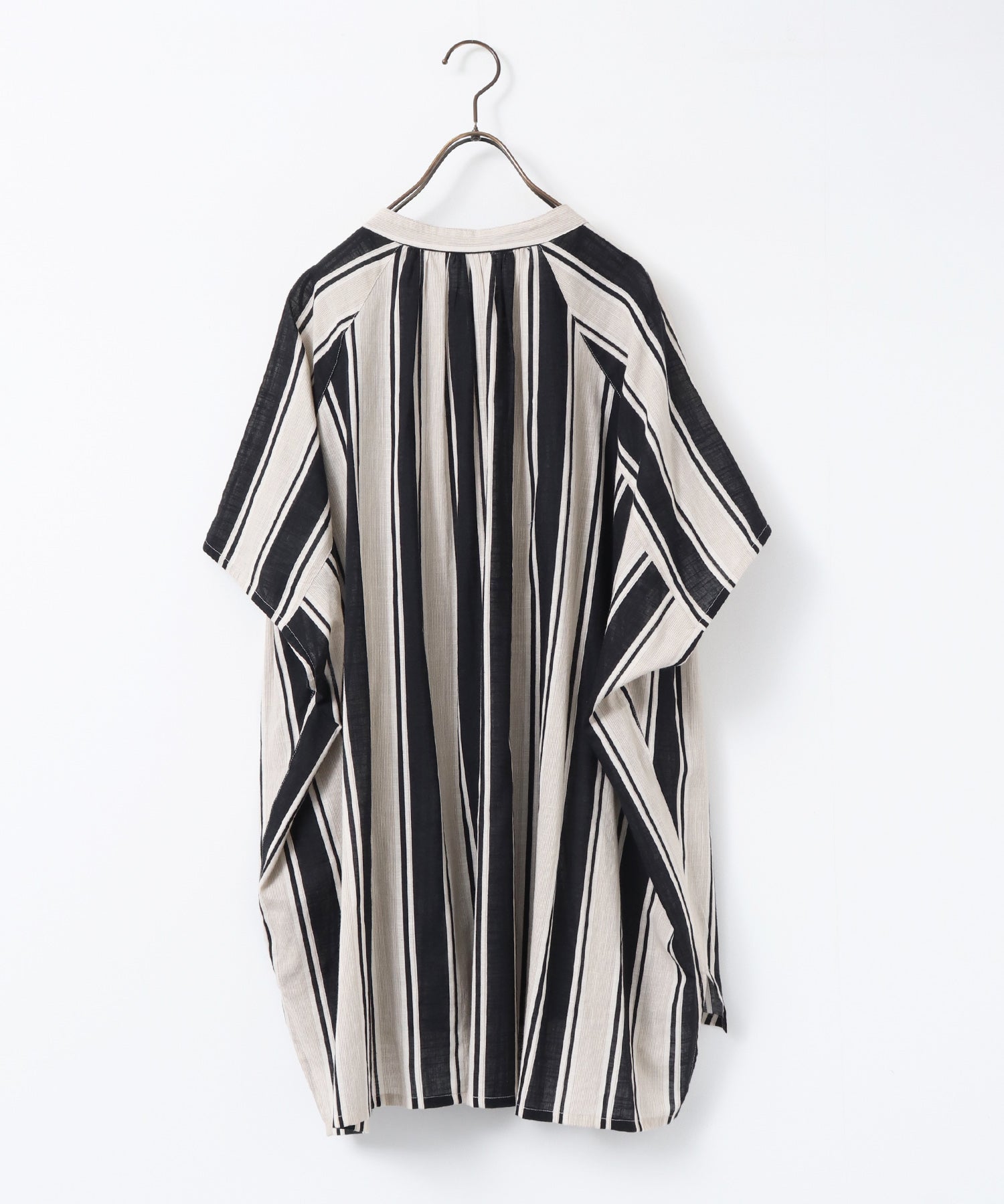 COTTON SLUB STRIPED BLOUSE