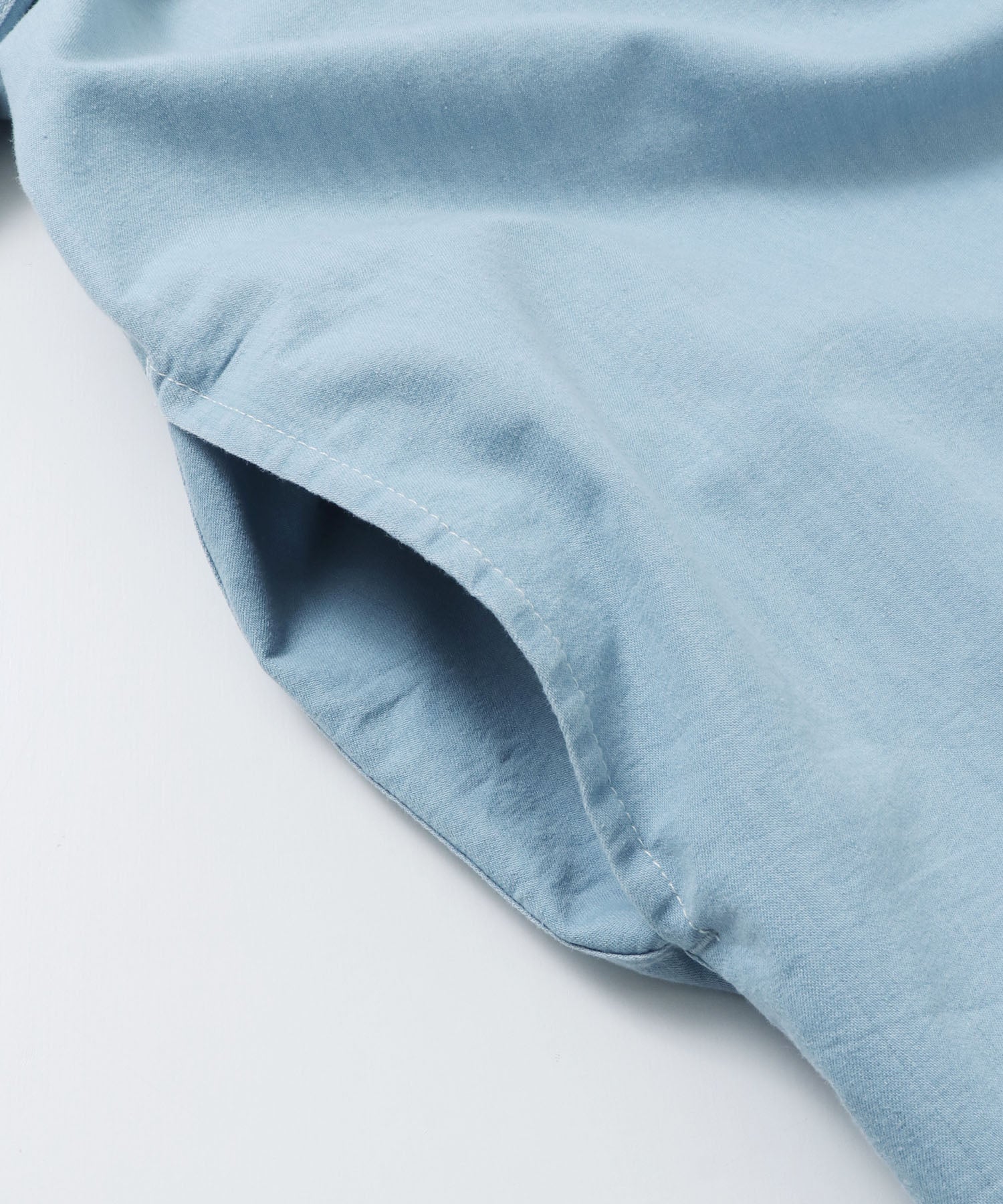 DENIM SMOCKING ONE-PIECE