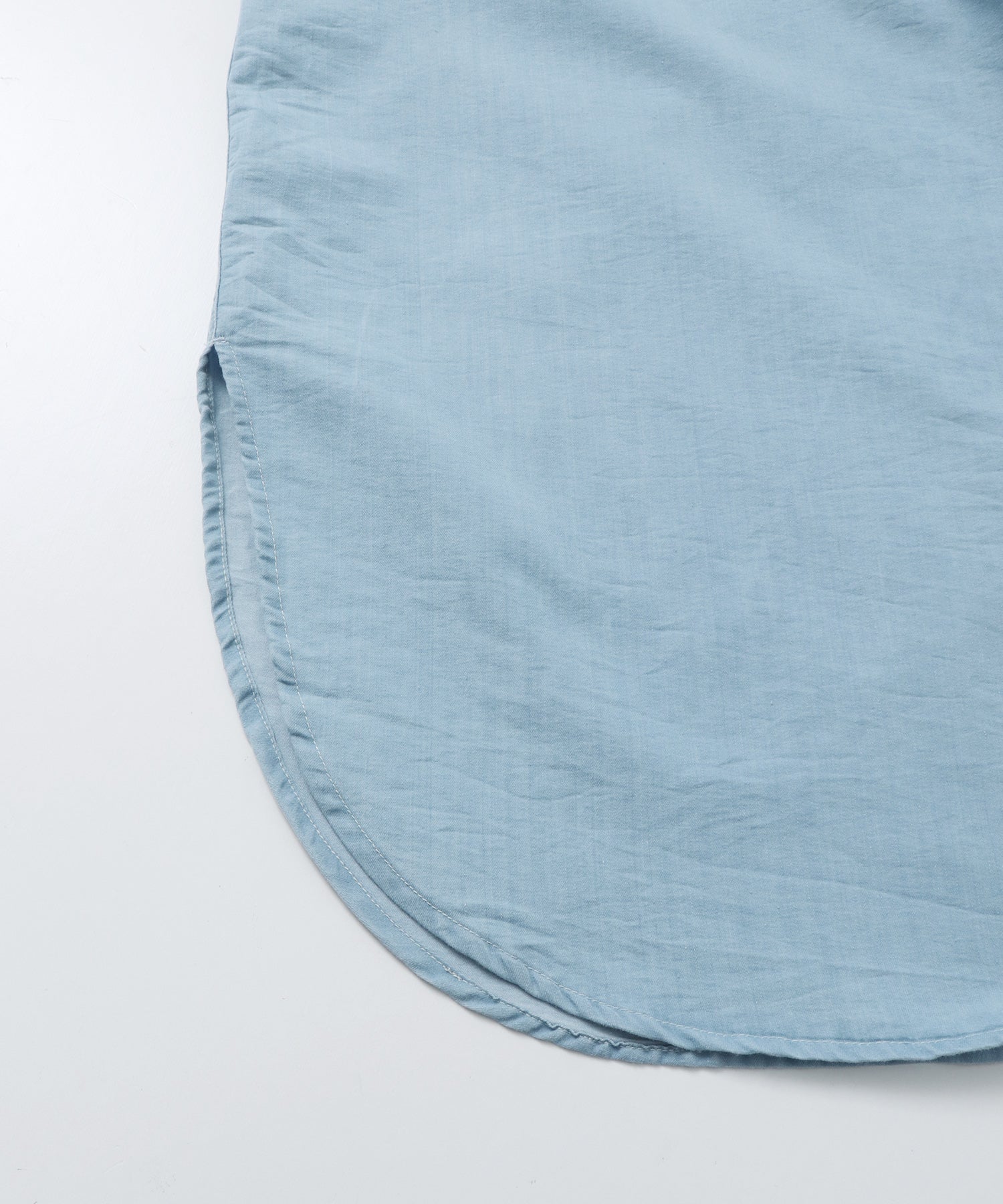 DENIM SMOCKING ONE-PIECE